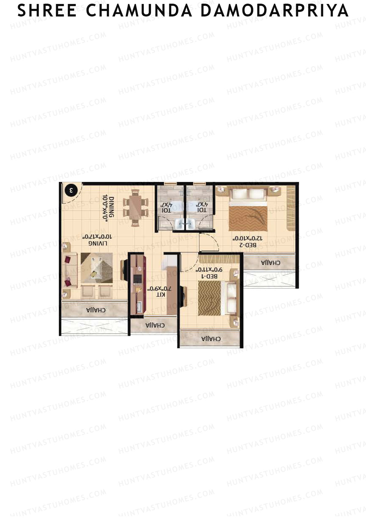 Shree Chamunda DamodarPriya Block A Unit 1 Floor Plan