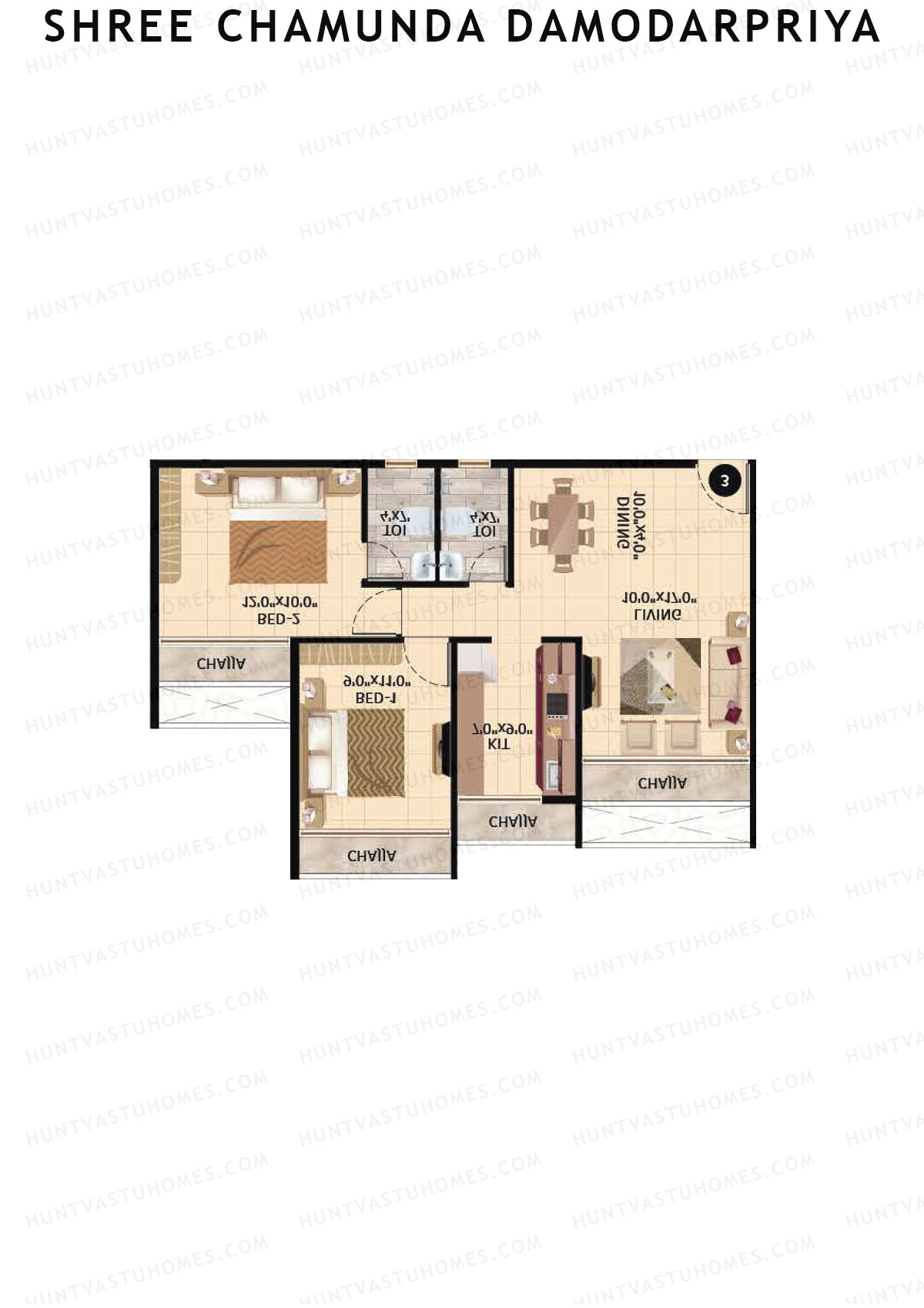 Shree Chamunda DamodarPriya Block A Unit 2 Floor Plan