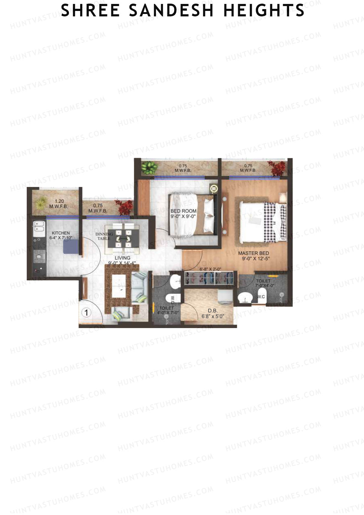 Shree Sandesh Heights Block A Unit 1 Floor Plan