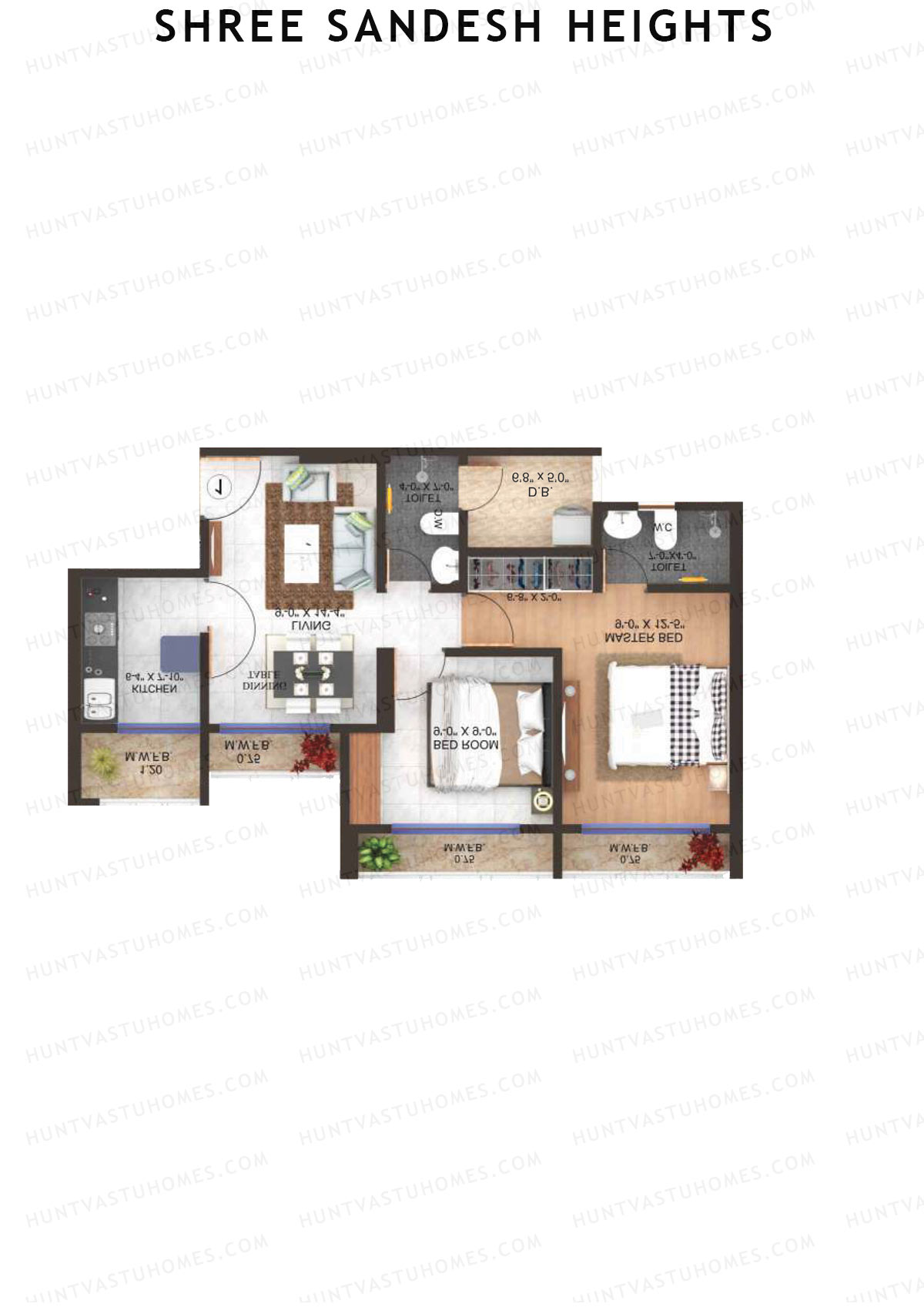 Shree Sandesh Heights Block A Unit 2 Floor Plan