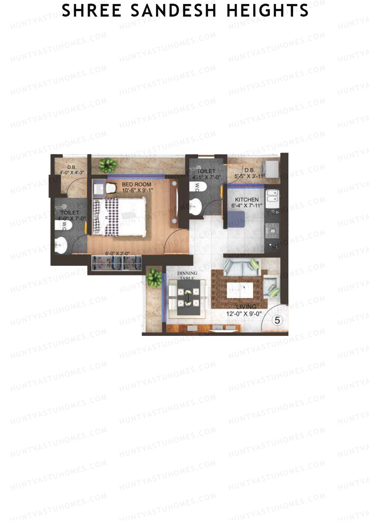 Shree Sandesh Heights Block A Unit 5 Floor Plan