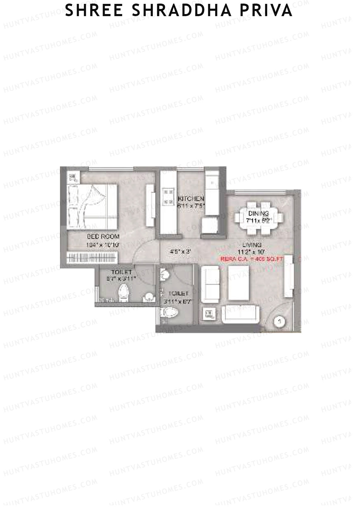 Shree Shraddha Priva Block A Unit 1 Floor Plan