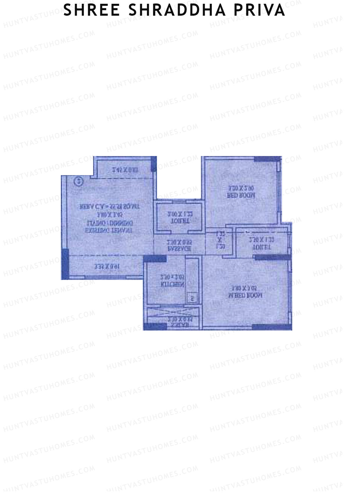 Shree Shraddha Priva Block A Unit 3 Floor Plan