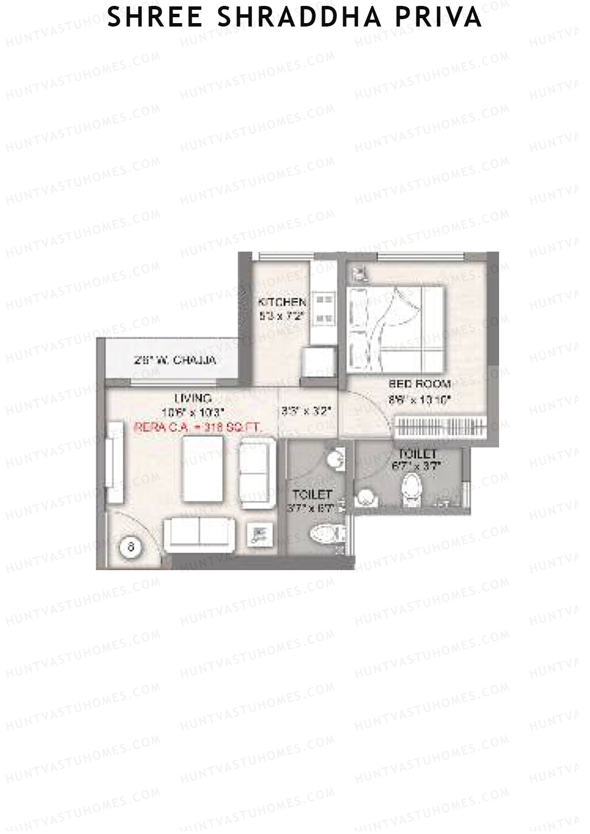 Shree Shraddha Priva Block A Unit 8 Floor Plan