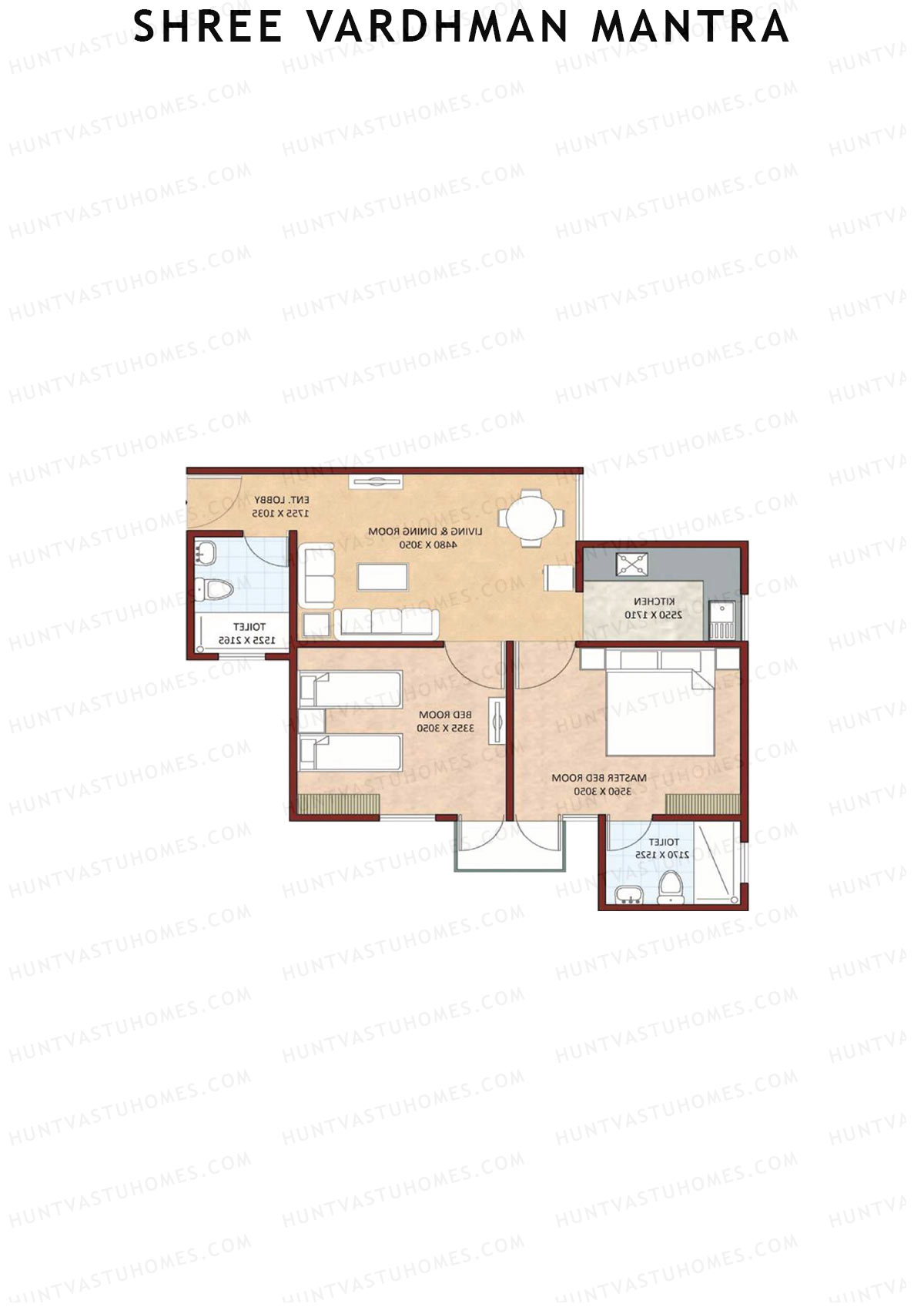Shree Vardhman Mantra Block I Unit 7 (Type A) Floor Plan