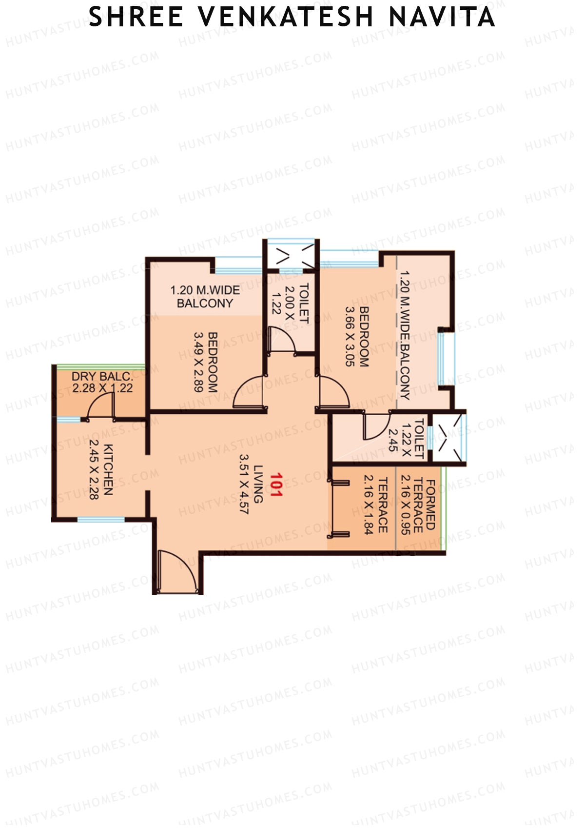 Shree Venkatesh Navita Wing A Unit 1 Floor Plan