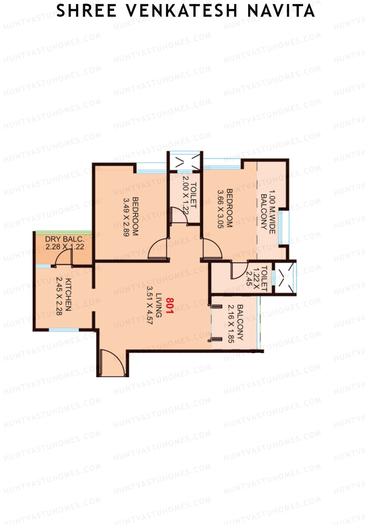 Shree Venkatesh Navita Wing A Unit 1 Floor Plan