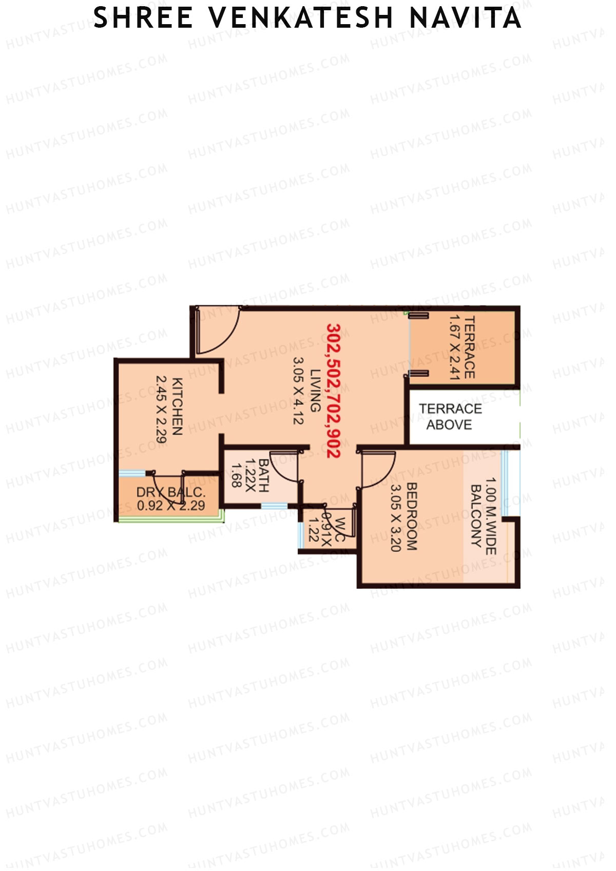 Shree Venkatesh Navita Wing A Unit 2 Floor Plan