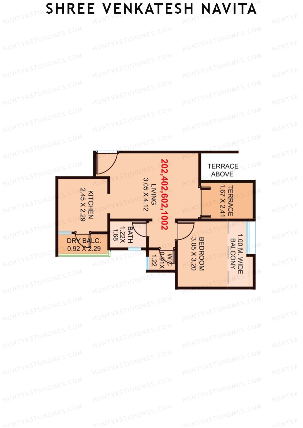 Shree Venkatesh Navita Wing A Unit 2 Floor Plan