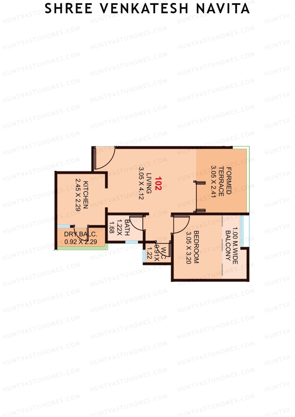 Shree Venkatesh Navita Wing A Unit 2 Floor Plan