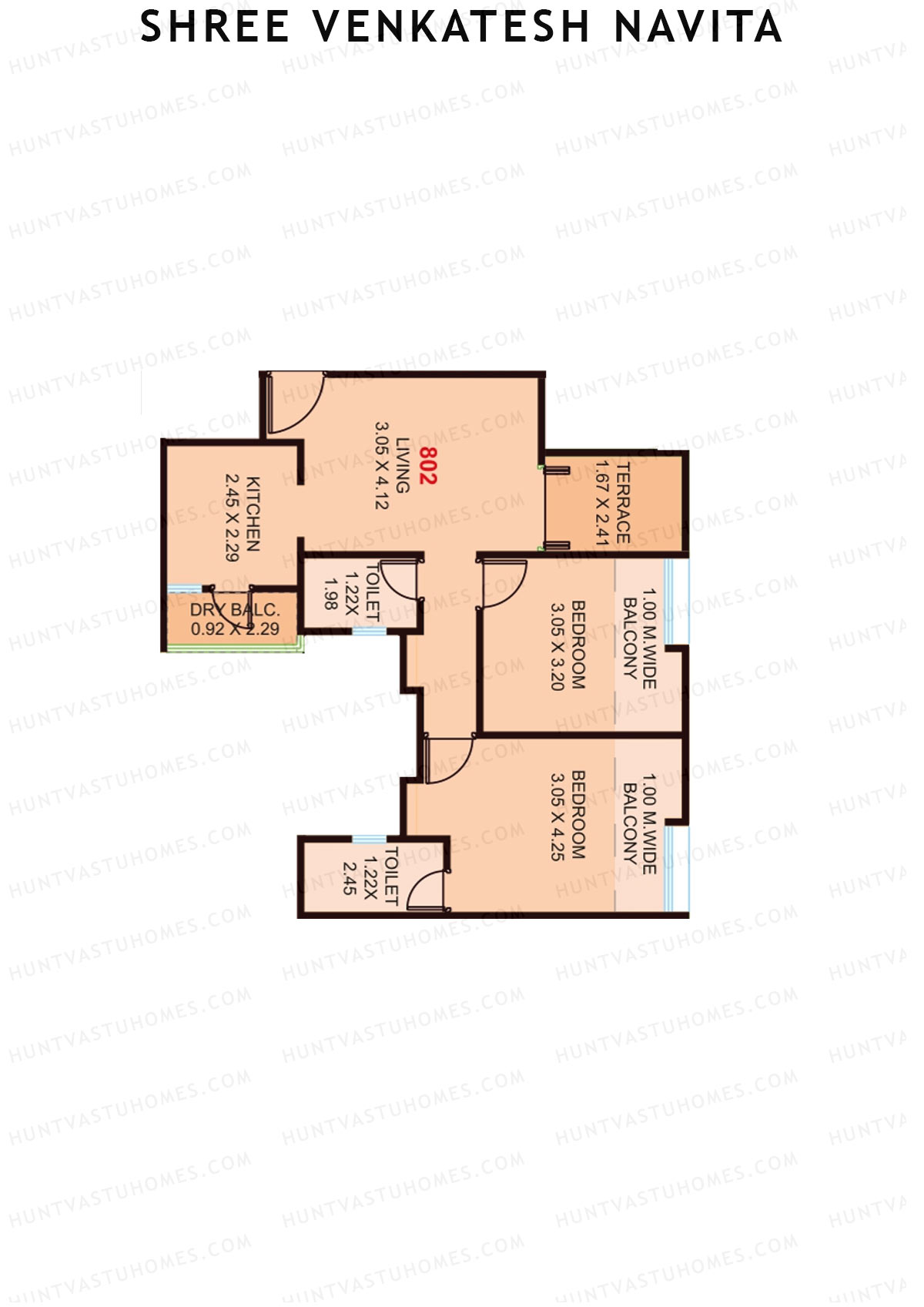 Shree Venkatesh Navita Wing A Unit 2 Floor Plan