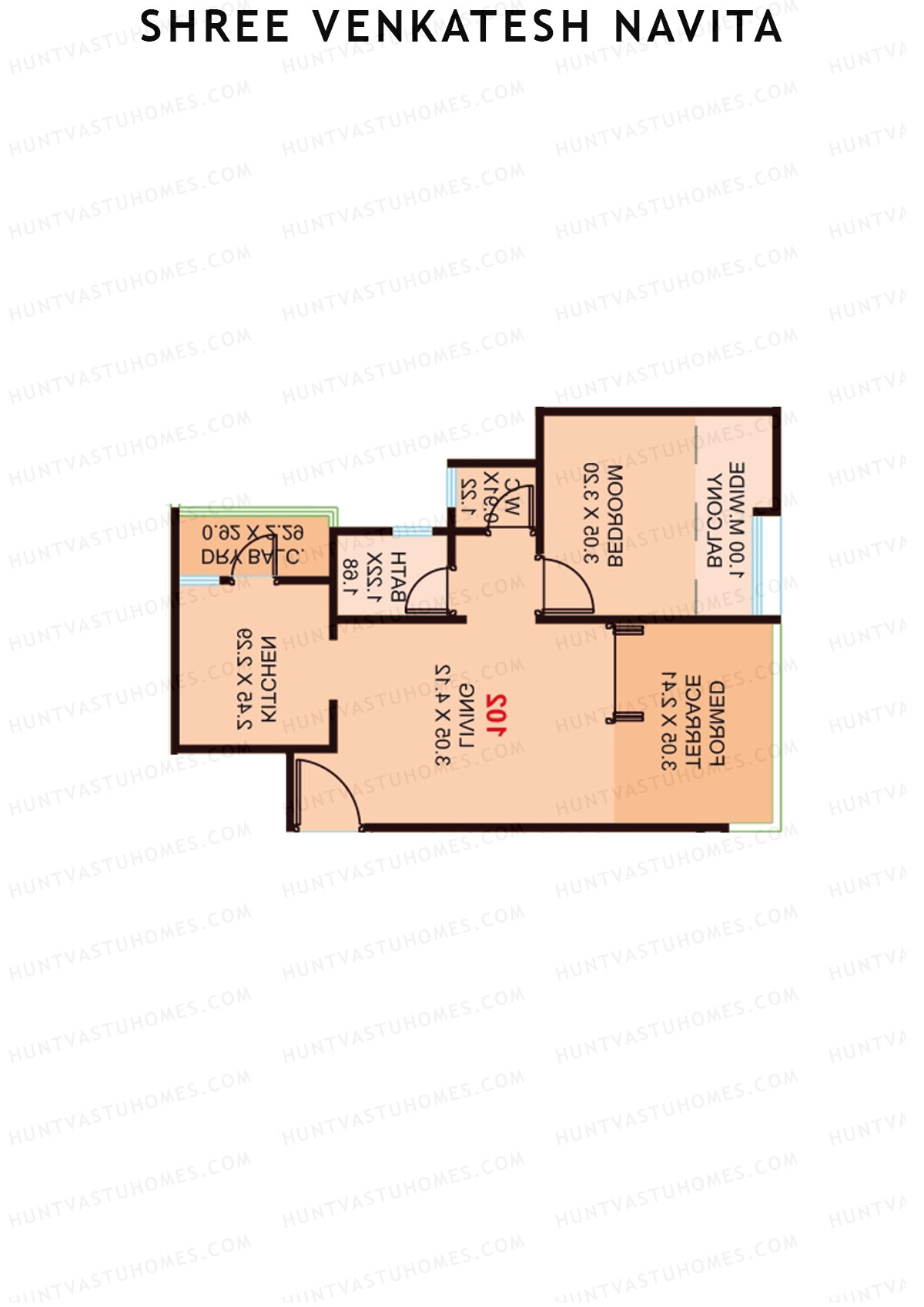 Shree Venkatesh Navita Wing A Unit 3 Floor Plan