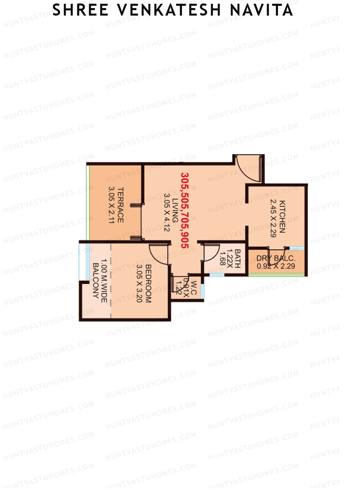 Shree Venkatesh Navita Wing A Unit 5 Floor Plan