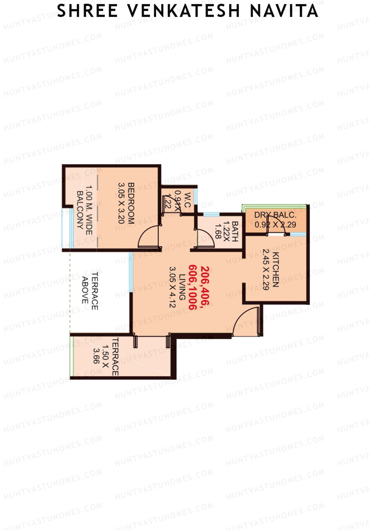 Shree Venkatesh Navita Wing A Unit 6 Floor Plan