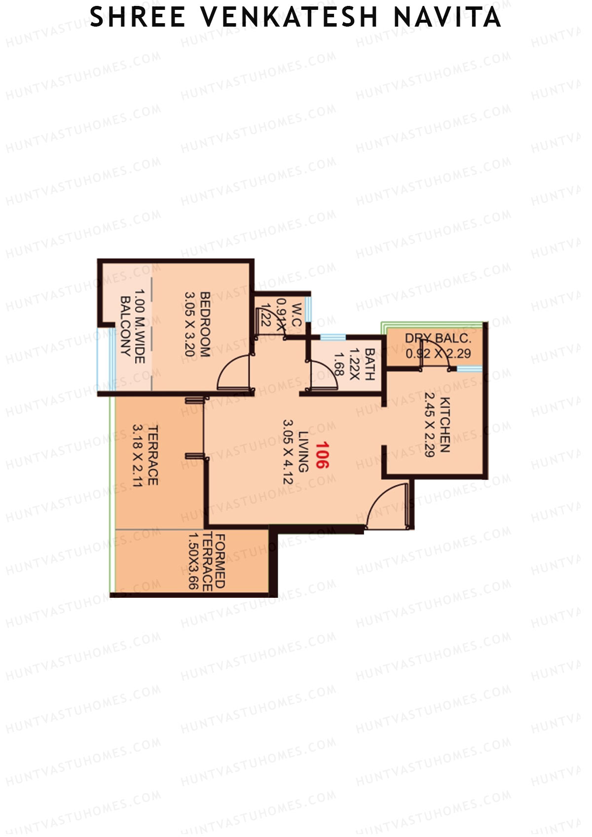 Shree Venkatesh Navita Wing A Unit 6 Floor Plan