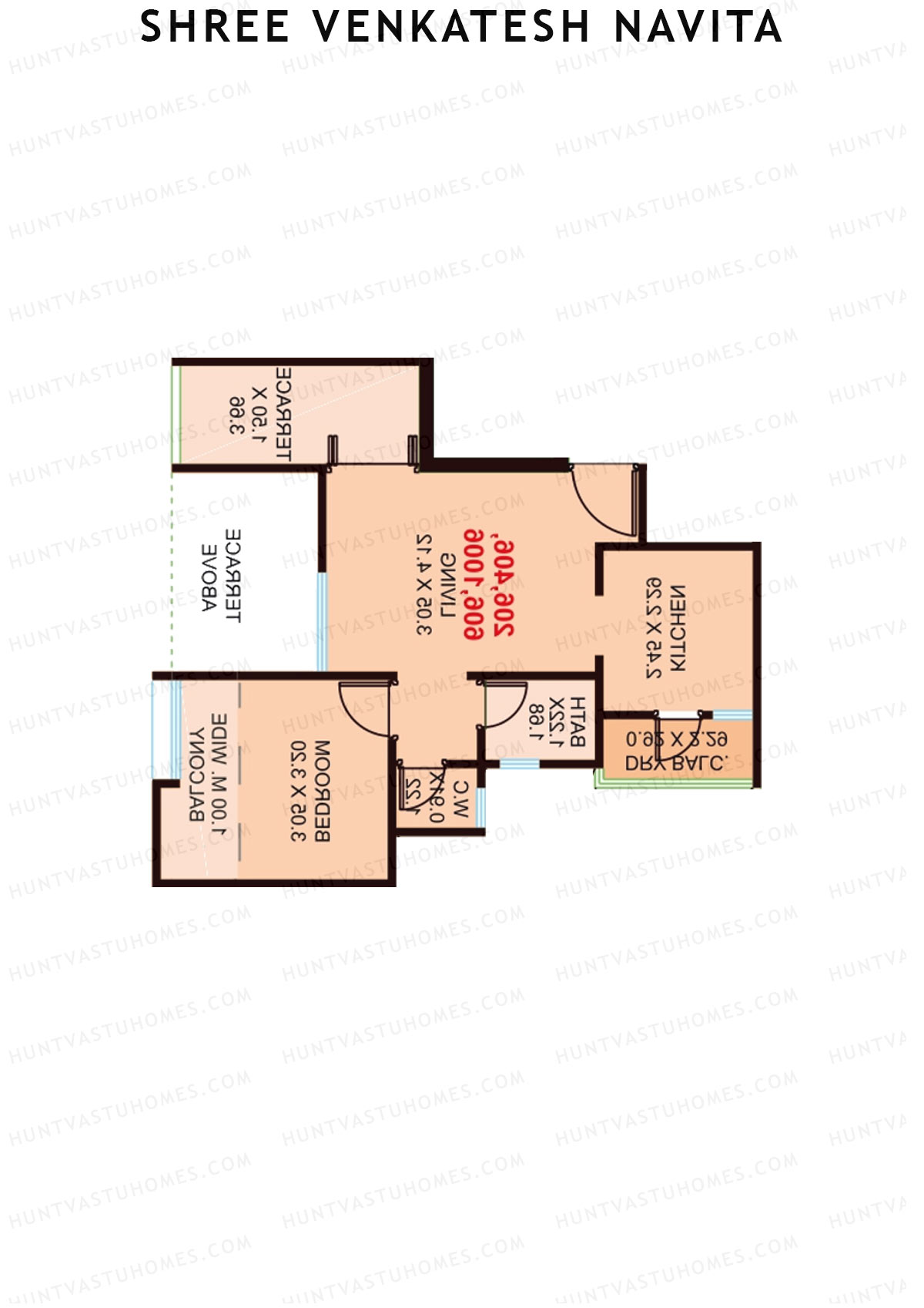 Shree Venkatesh Navita Wing A Unit 7 Floor Plan