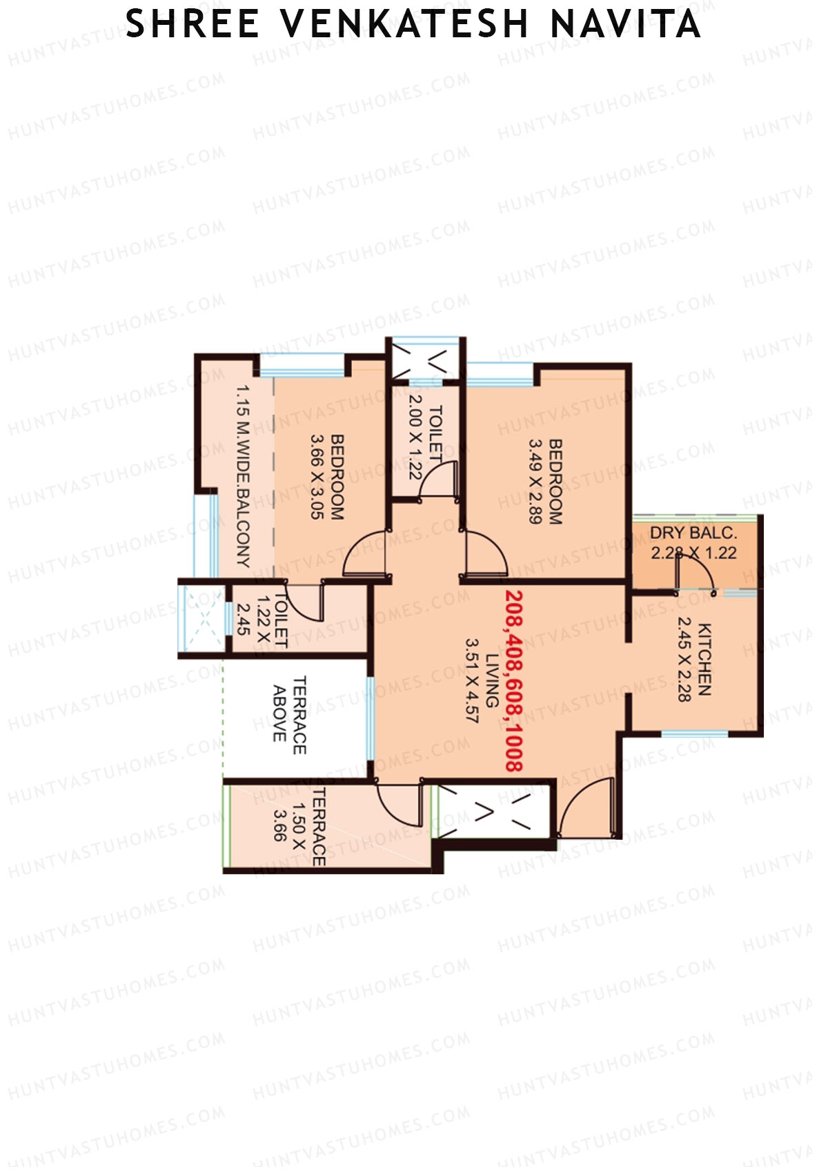 Shree Venkatesh Navita Wing A Unit 8 Floor Plan
