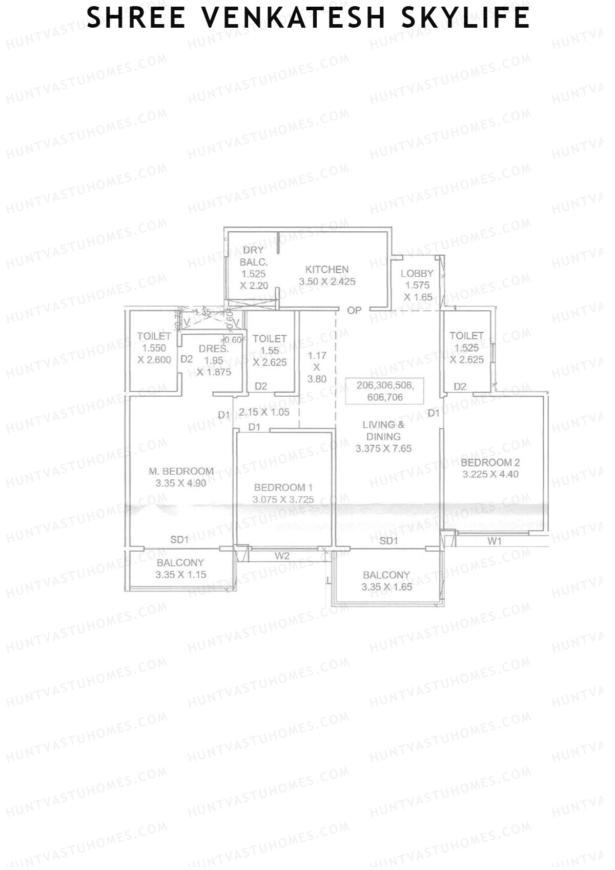 Shree Venkatesh Skylife Block A Unit 6  Floor Plan