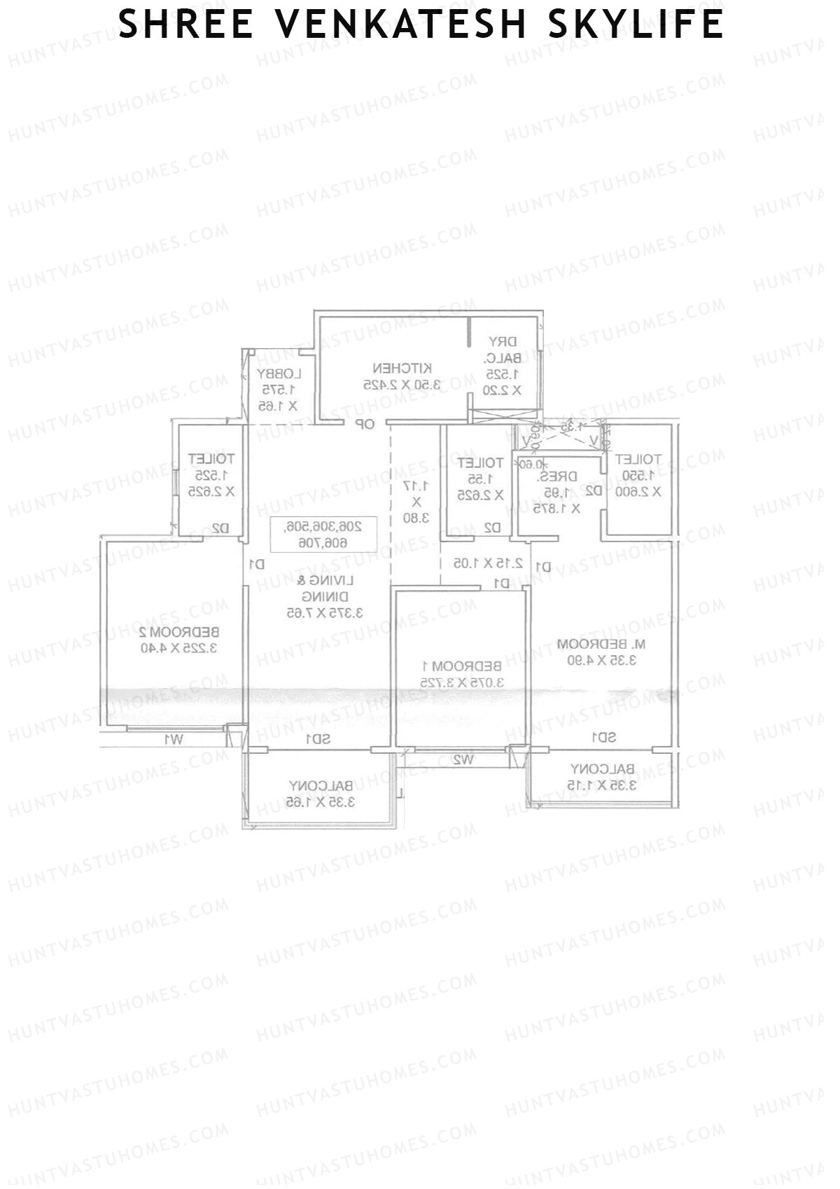 Shree Venkatesh Skylife Block A Unit 7  Floor Plan