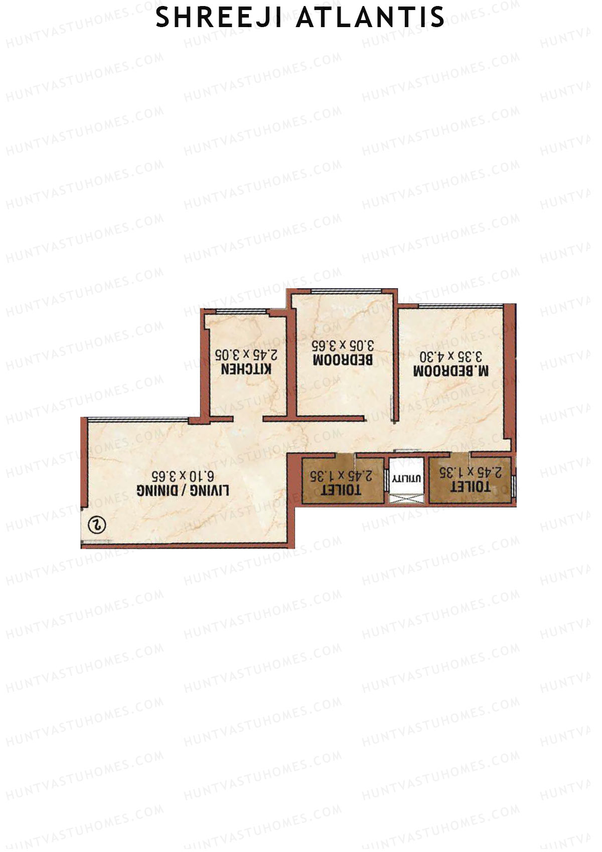 Shreeji Atlantis Tower B Unit 2 Floor Plan