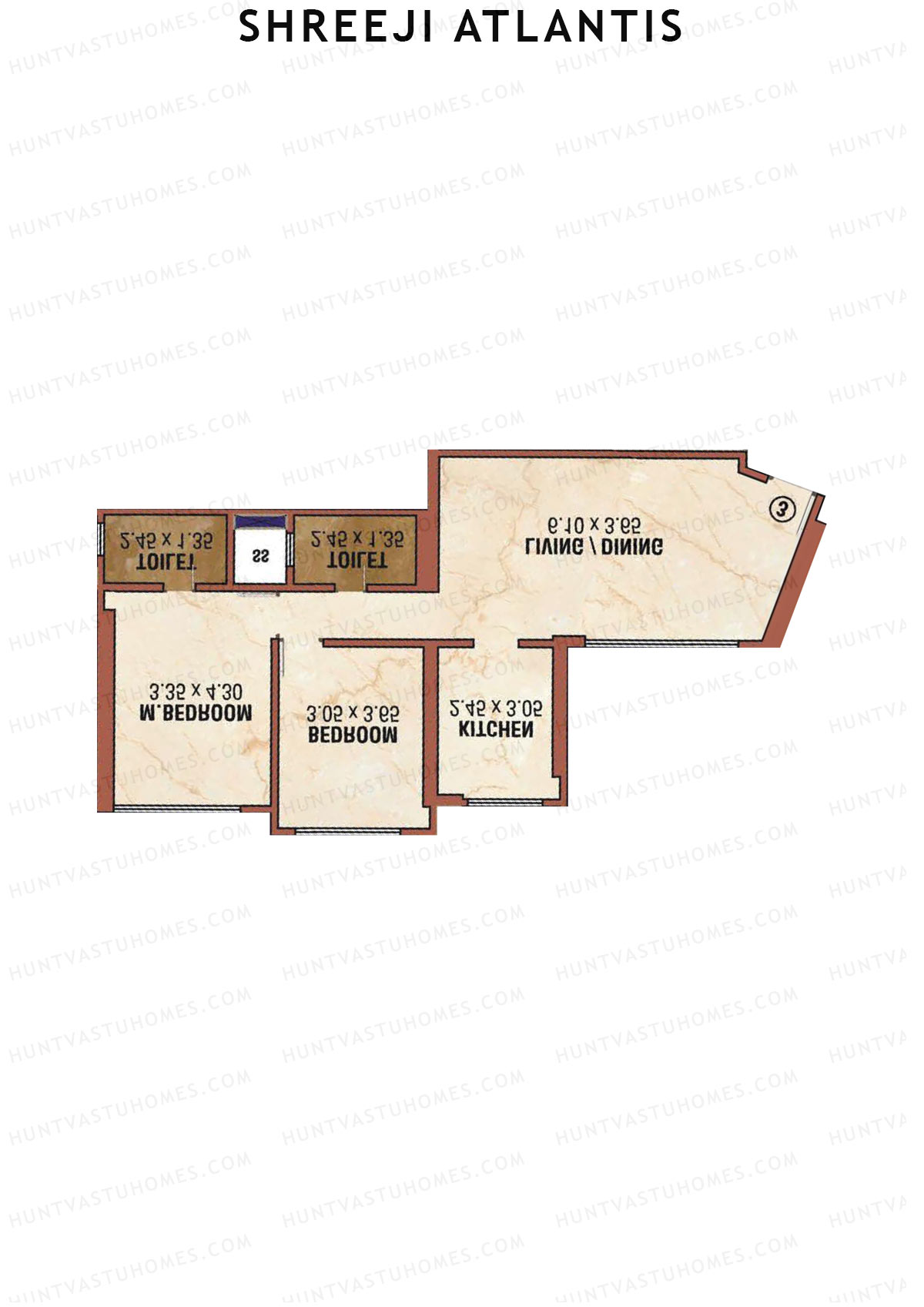 Shreeji Atlantis Tower B Unit 4 Floor Plan