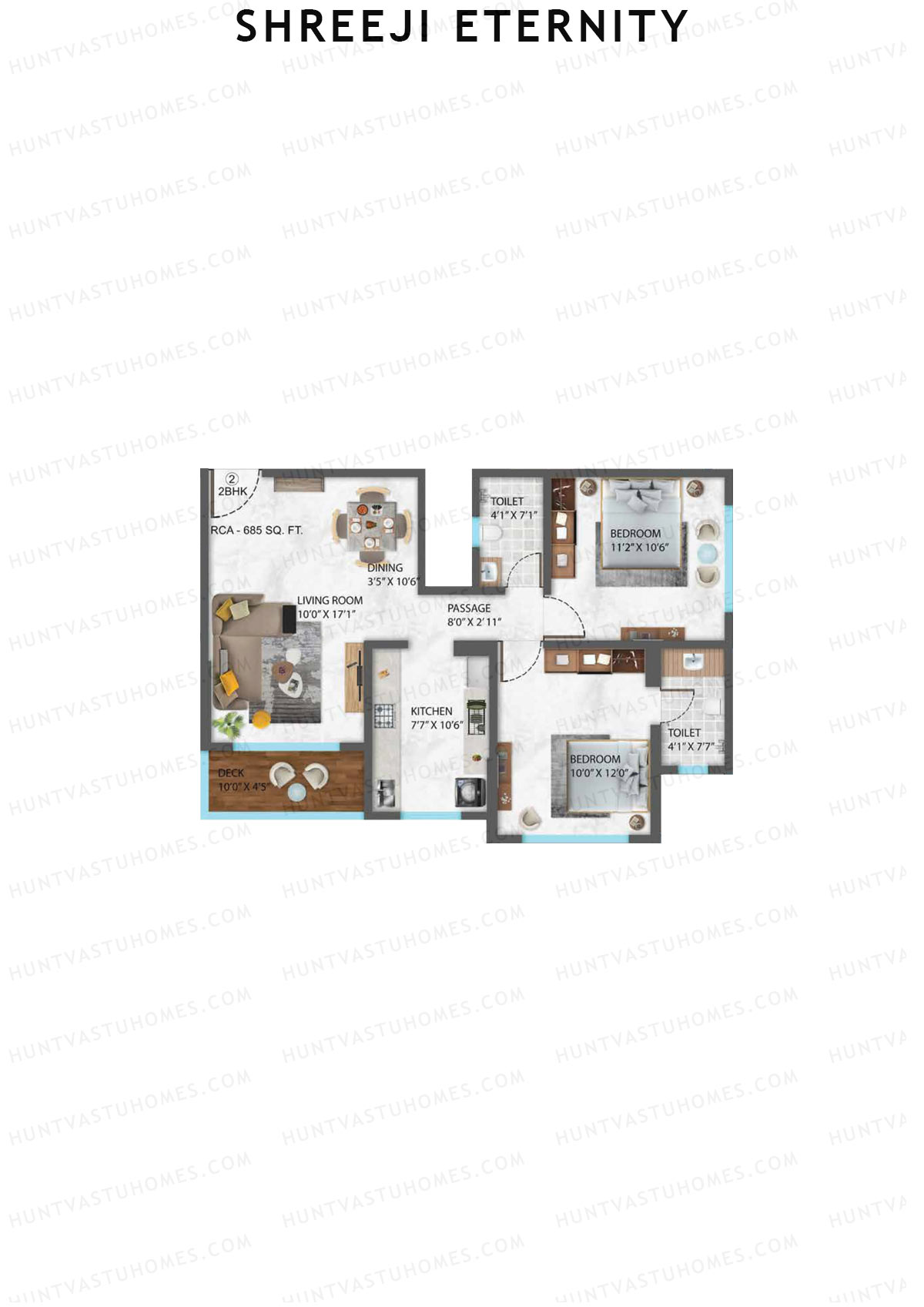 Shreeji Eternity Wing C Unit 2 Floor Plan