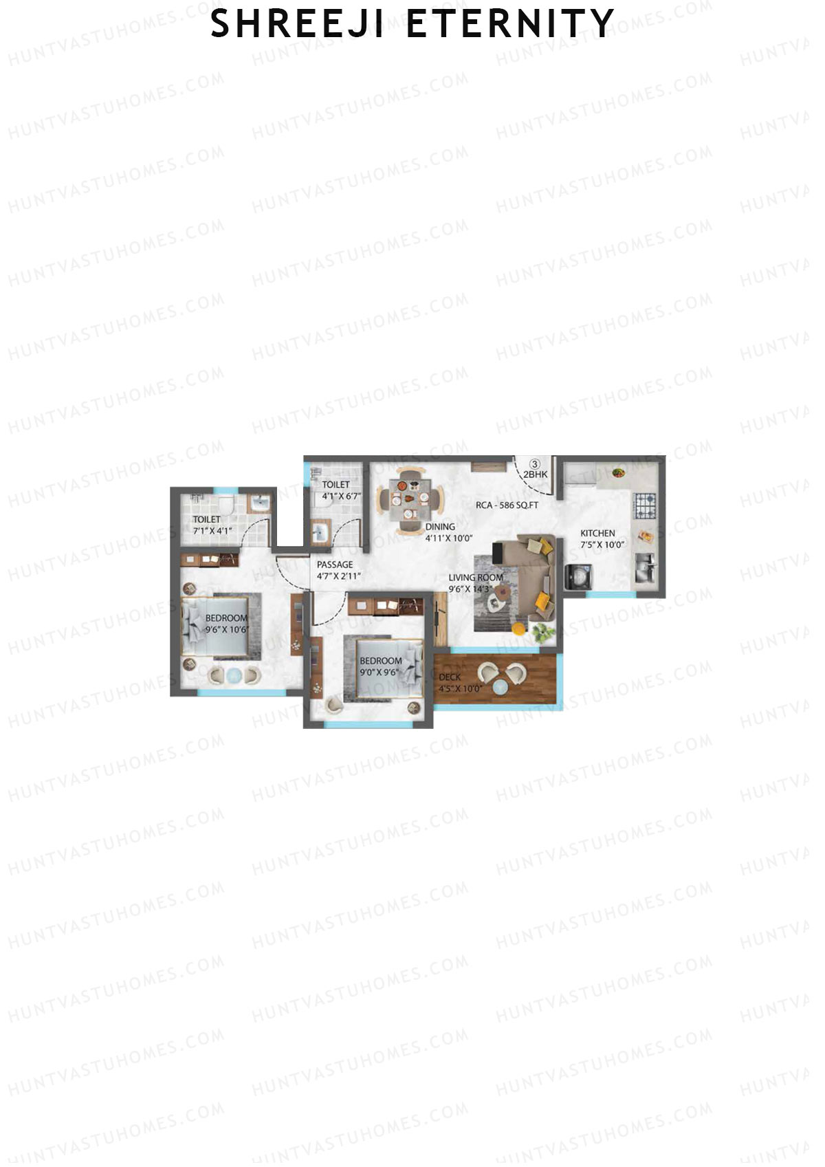 Shreeji Eternity Wing C Unit 3 Floor Plan
