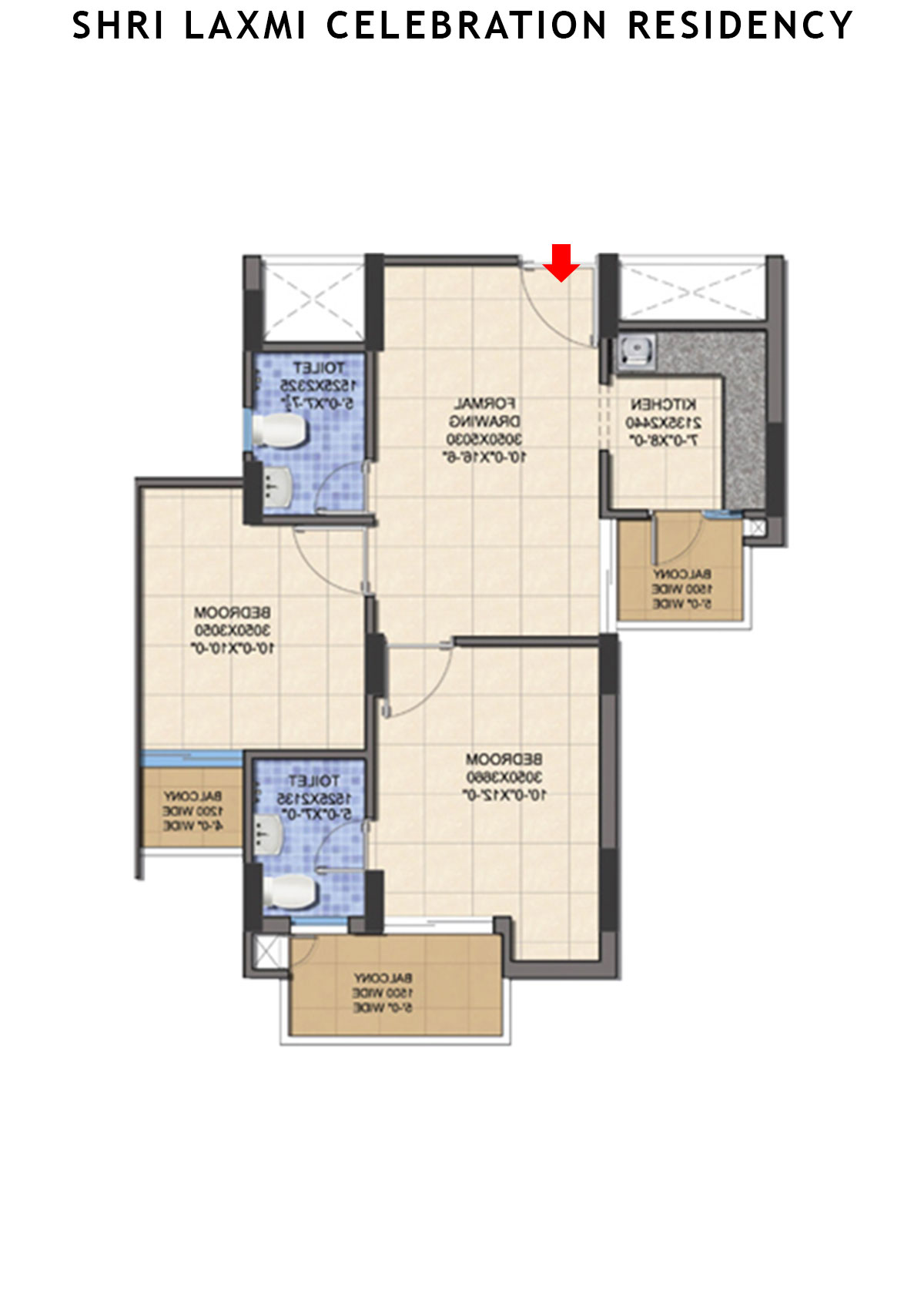 Shri Laxmi Celebration Residency Tower A Unit 2 Floor Plan
