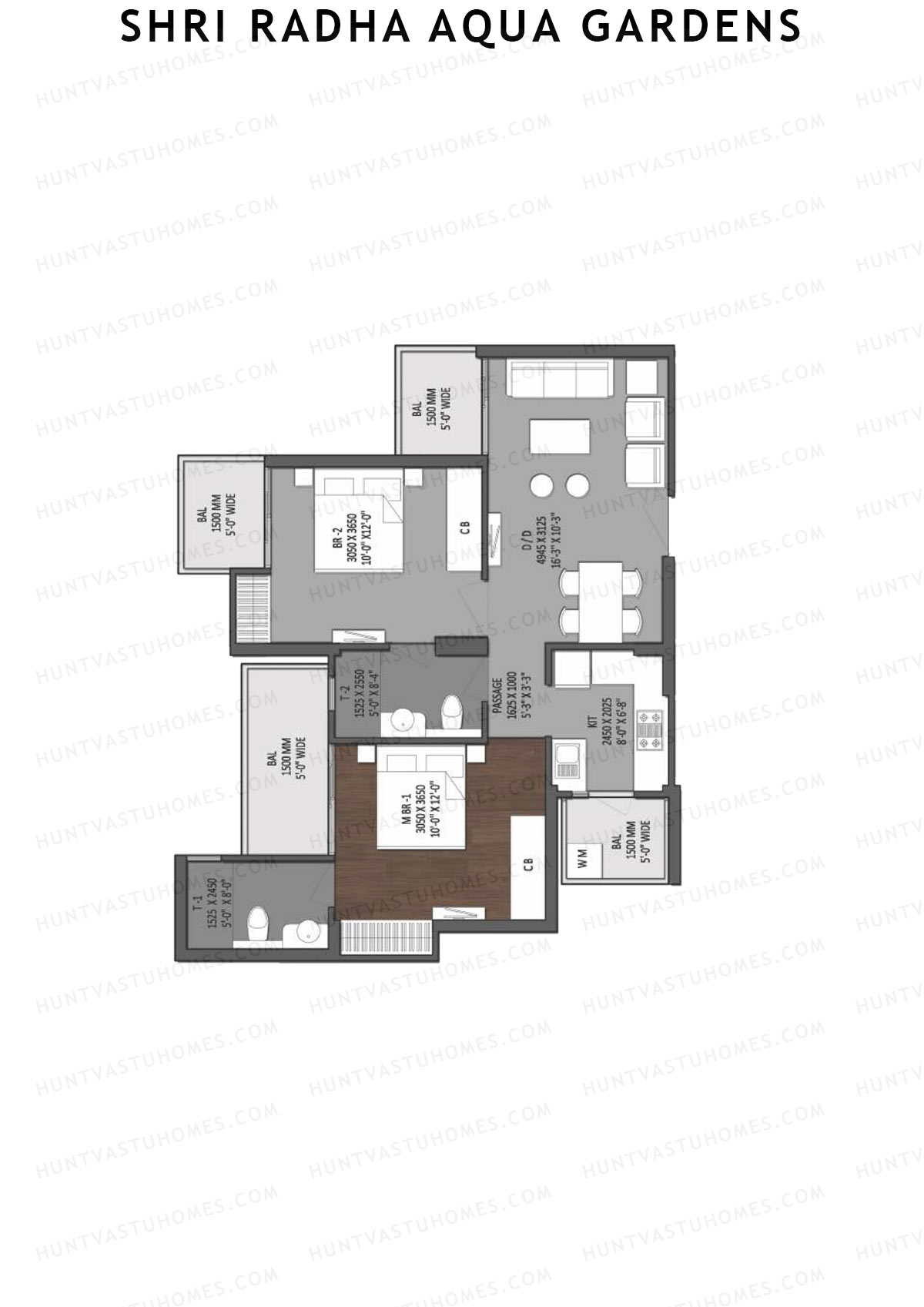 Shri Radha Aqua Gardens Cascade Unit 5 Floor Plan