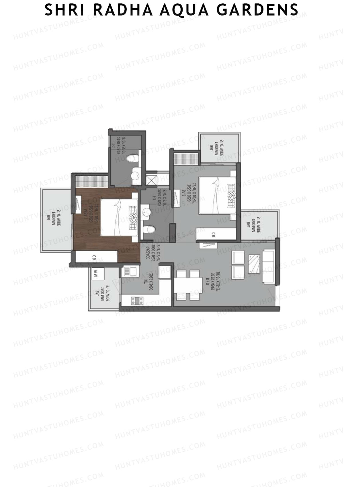 Shri Radha Aqua Gardens Cascade Unit 7 Floor Plan