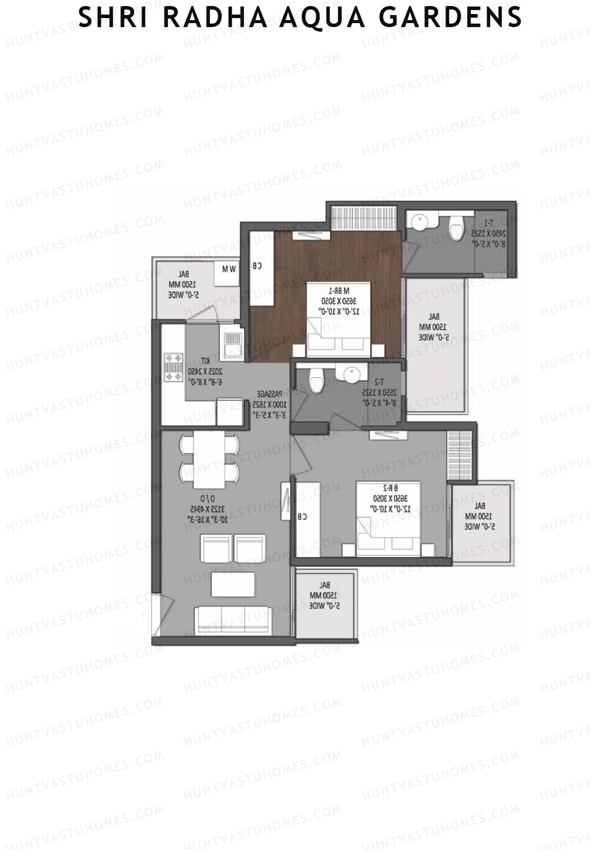 Shri Radha Aqua Gardens Lagoon Unit 3 Floor Plan