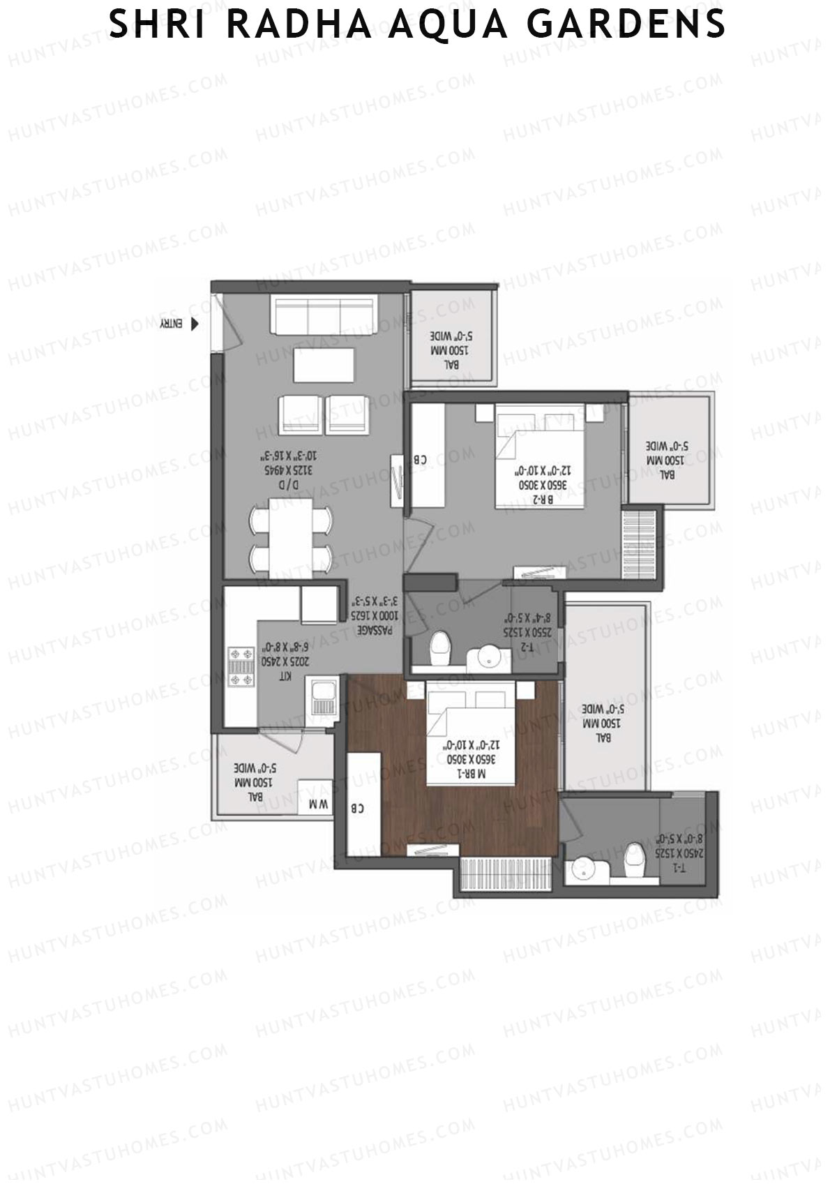 Shri Radha Aqua Gardens Lagoon Unit 4 Floor Plan
