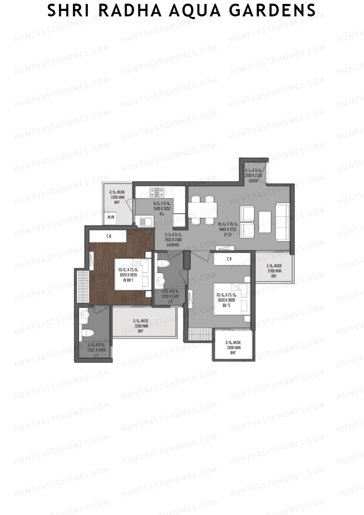 Shri Radha Aqua Gardens Lagoon Unit 6 Floor Plan