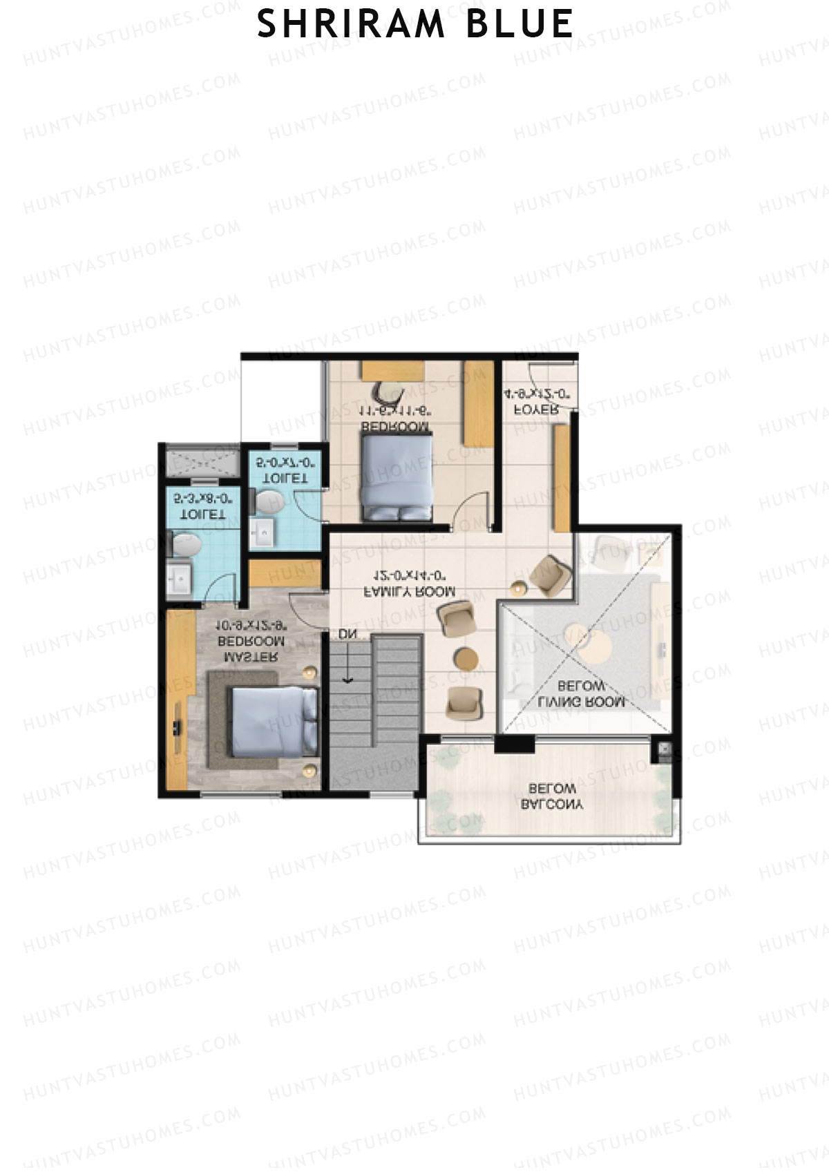 Shriram Blue Tower D Unit 2 (Duplex ) Floor Plan