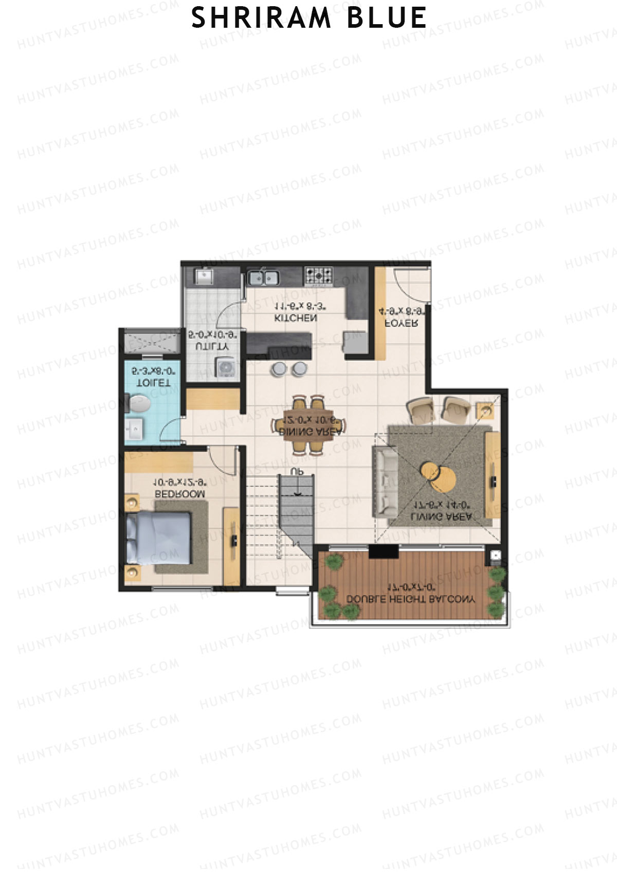 Shriram Blue Tower E Unit 2 (Duplex ) Floor Plan