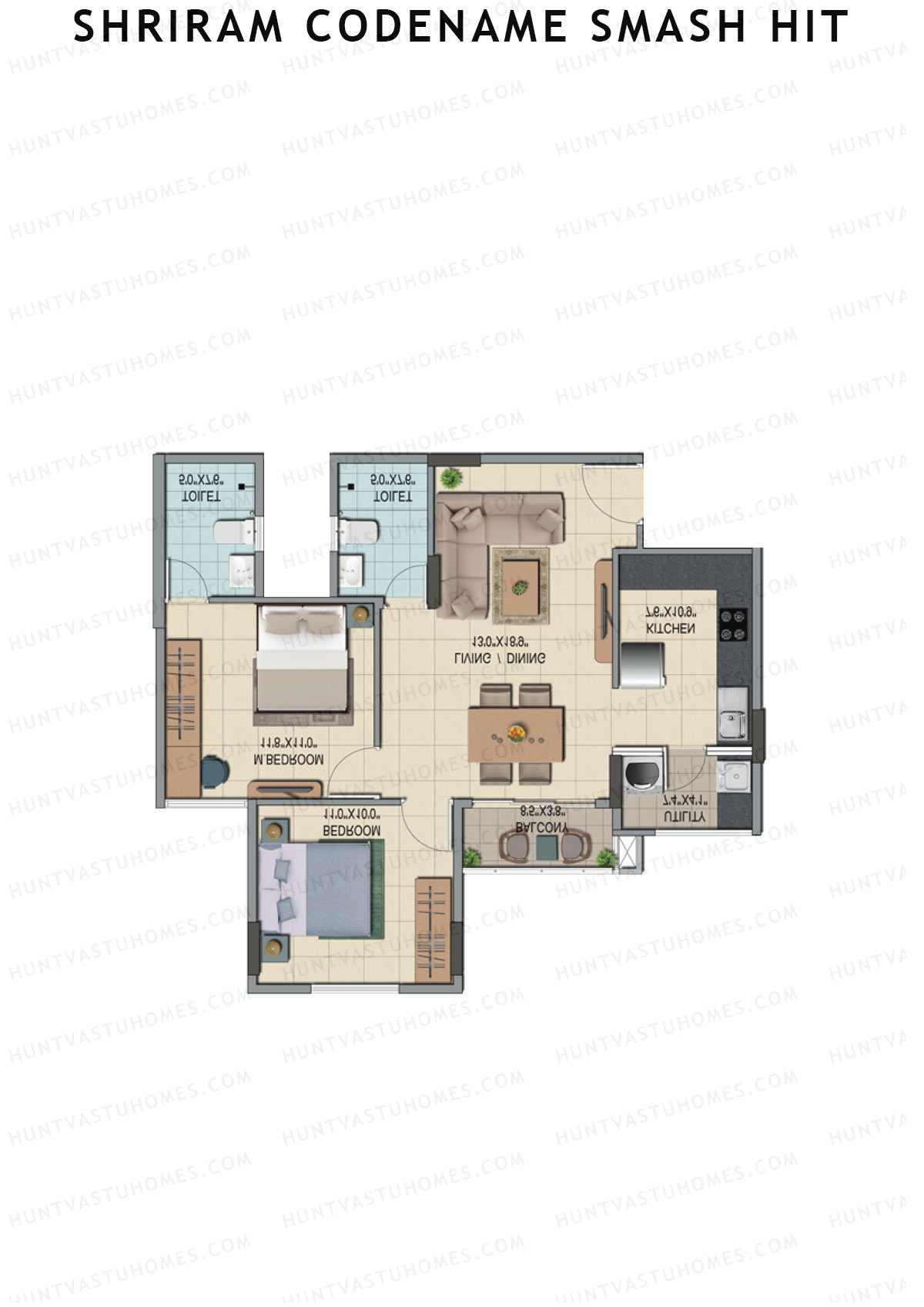Shriram Codename Smash Hit Tower C Unit 5 Floor Plan