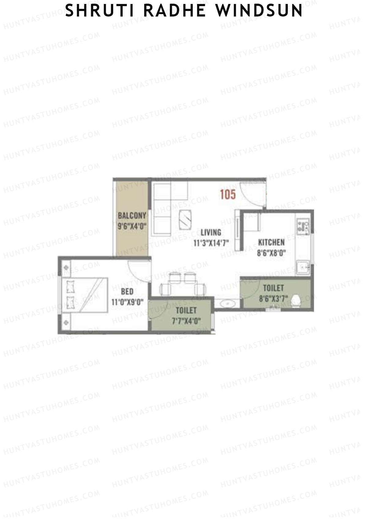 Shruti Radhe Windsun Tower A Unit 5 Floor Plan