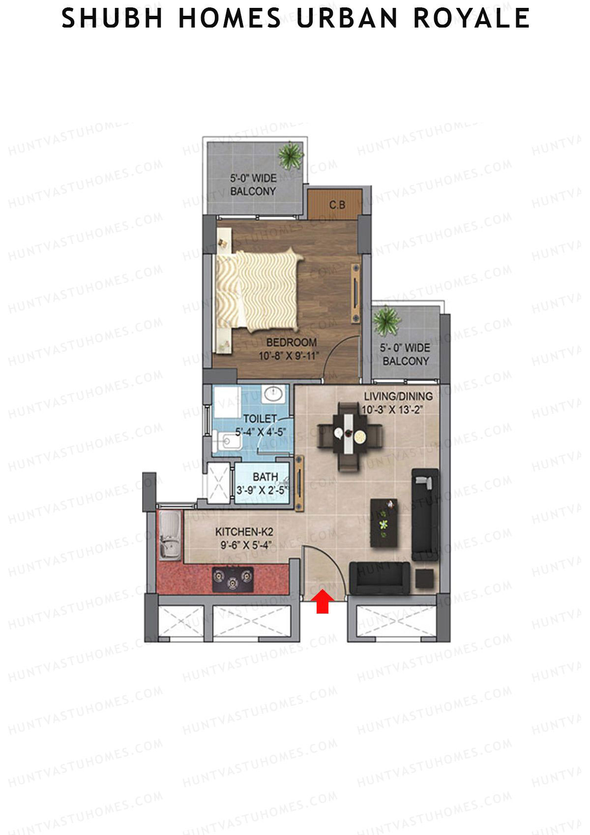 Shubh Homes Urban Royale Tower A Unit 4 Floor Plan