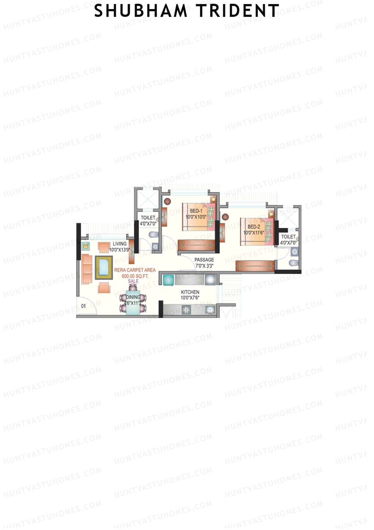 Shubham Trident Tower A Unit 1 Floor Plan