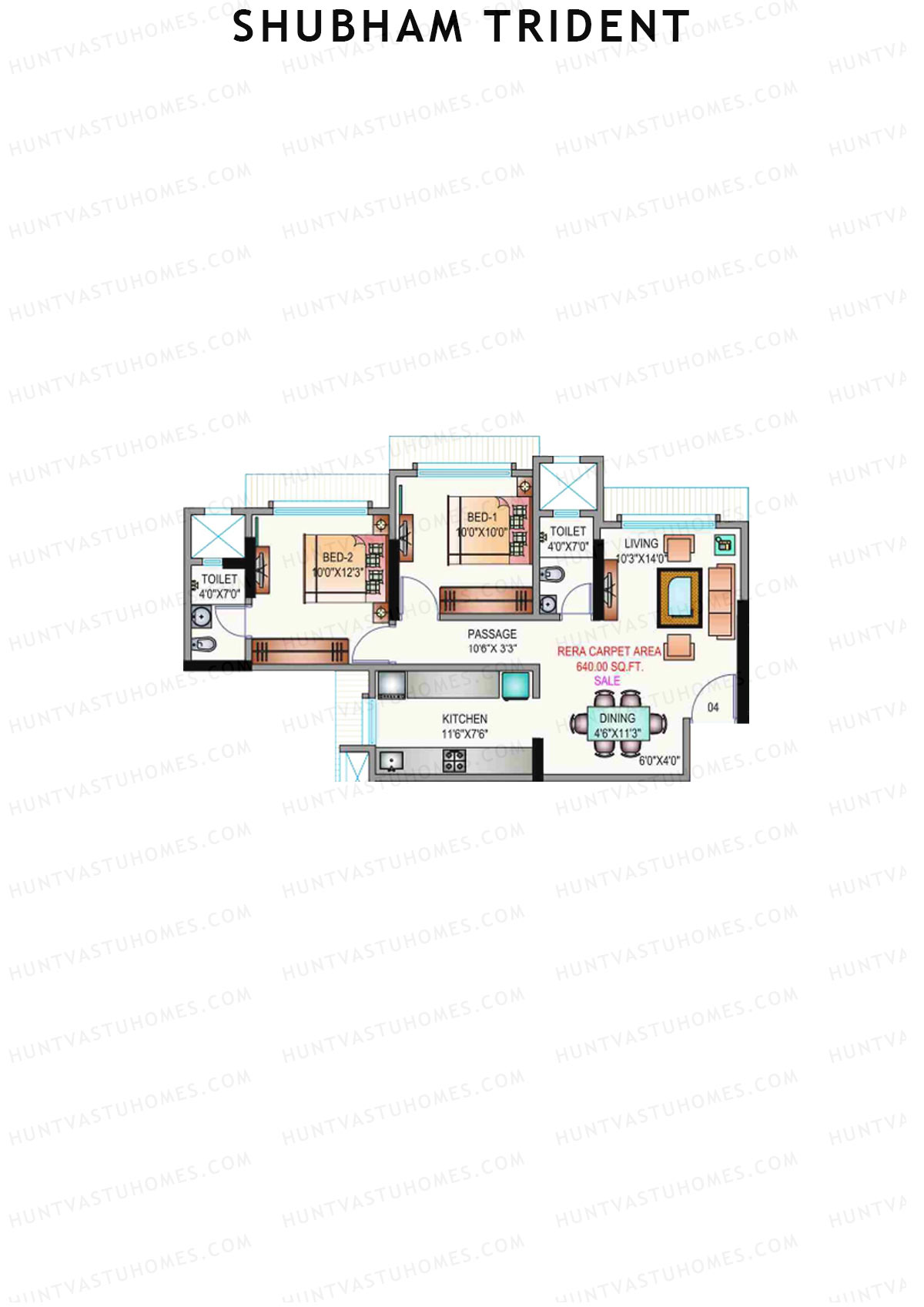 Shubham Trident Tower A Unit 4 Floor Plan