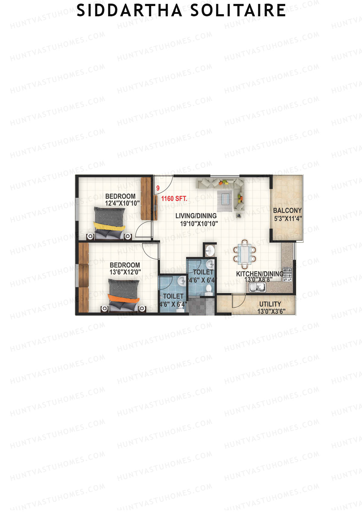 Siddartha Solitaire Block A Unit 11 Floor Plan