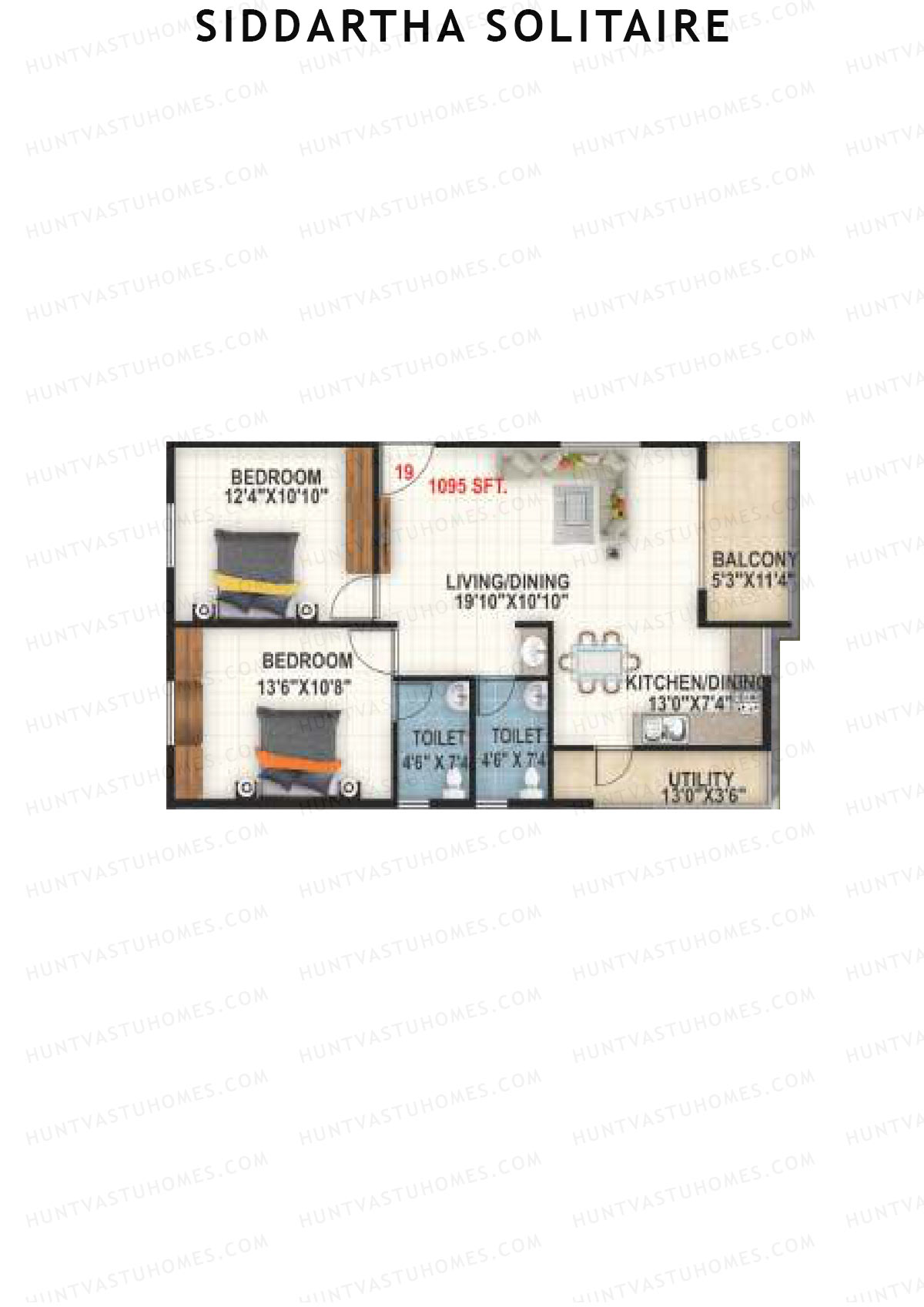Siddartha Solitaire Block A Unit 19 Floor Plan