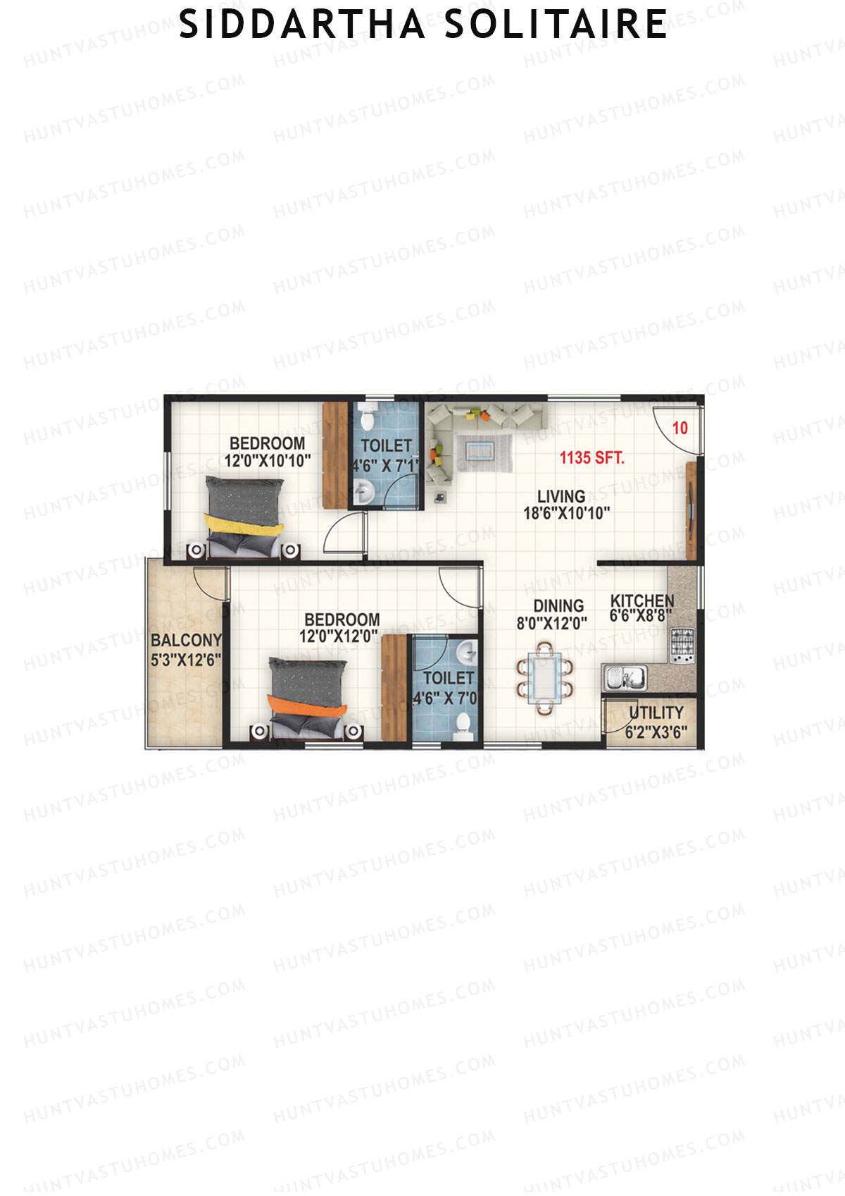 Siddartha Solitaire Block A Unit 26 Floor Plan