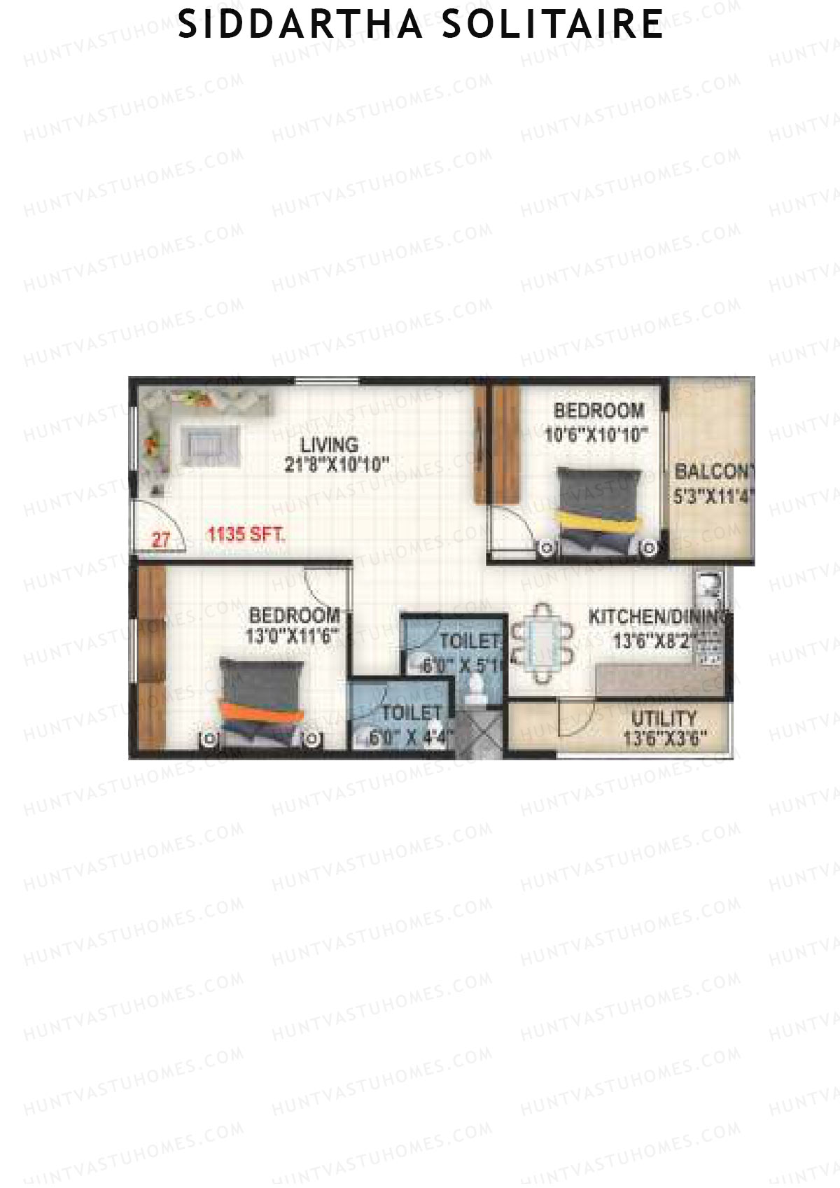Siddartha Solitaire Block A Unit 27 Floor Plan
