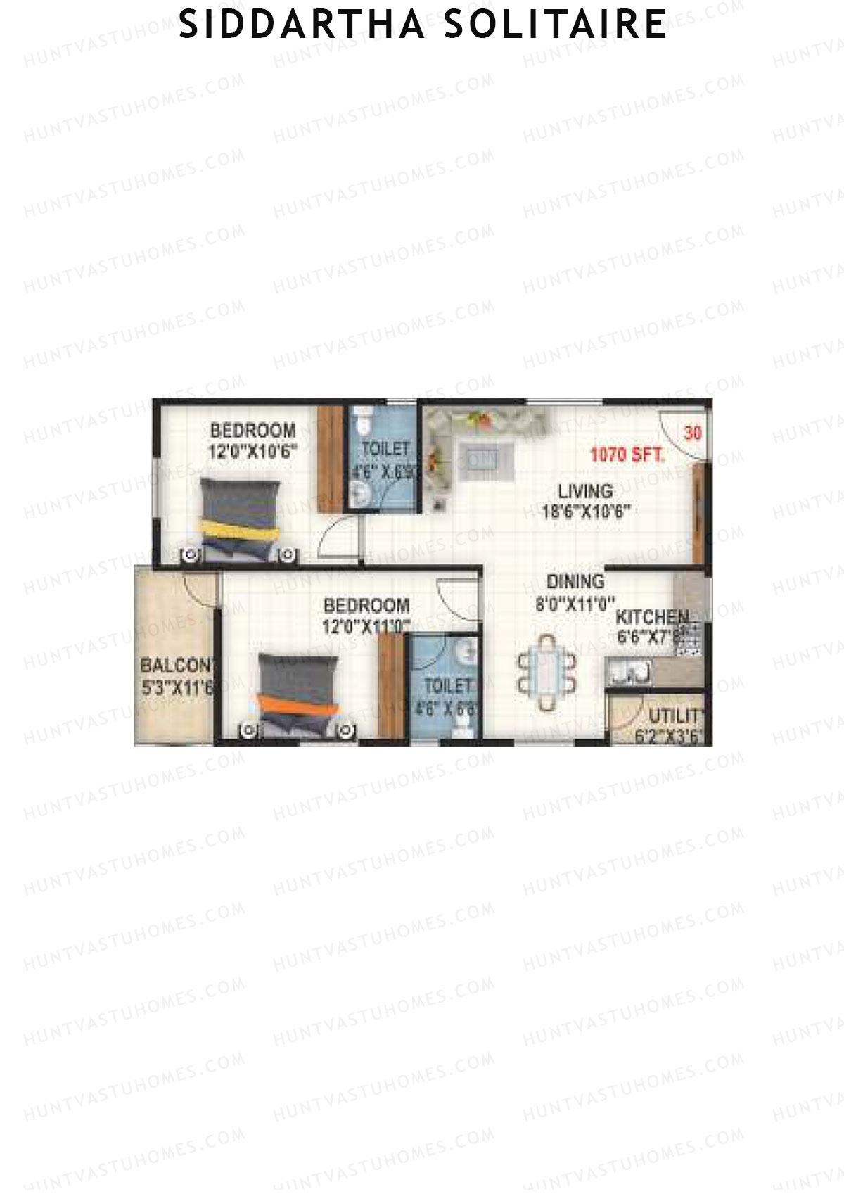 Siddartha Solitaire Block A Unit 30 Floor Plan
