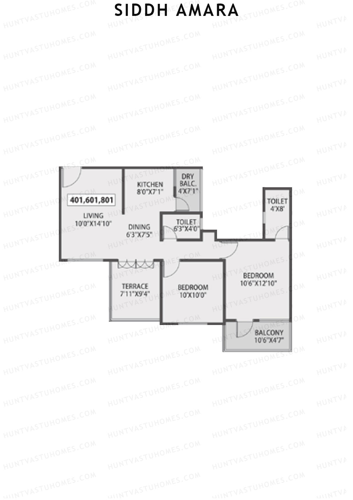 Siddh Amara Tower A Unit 1 Floor Plan