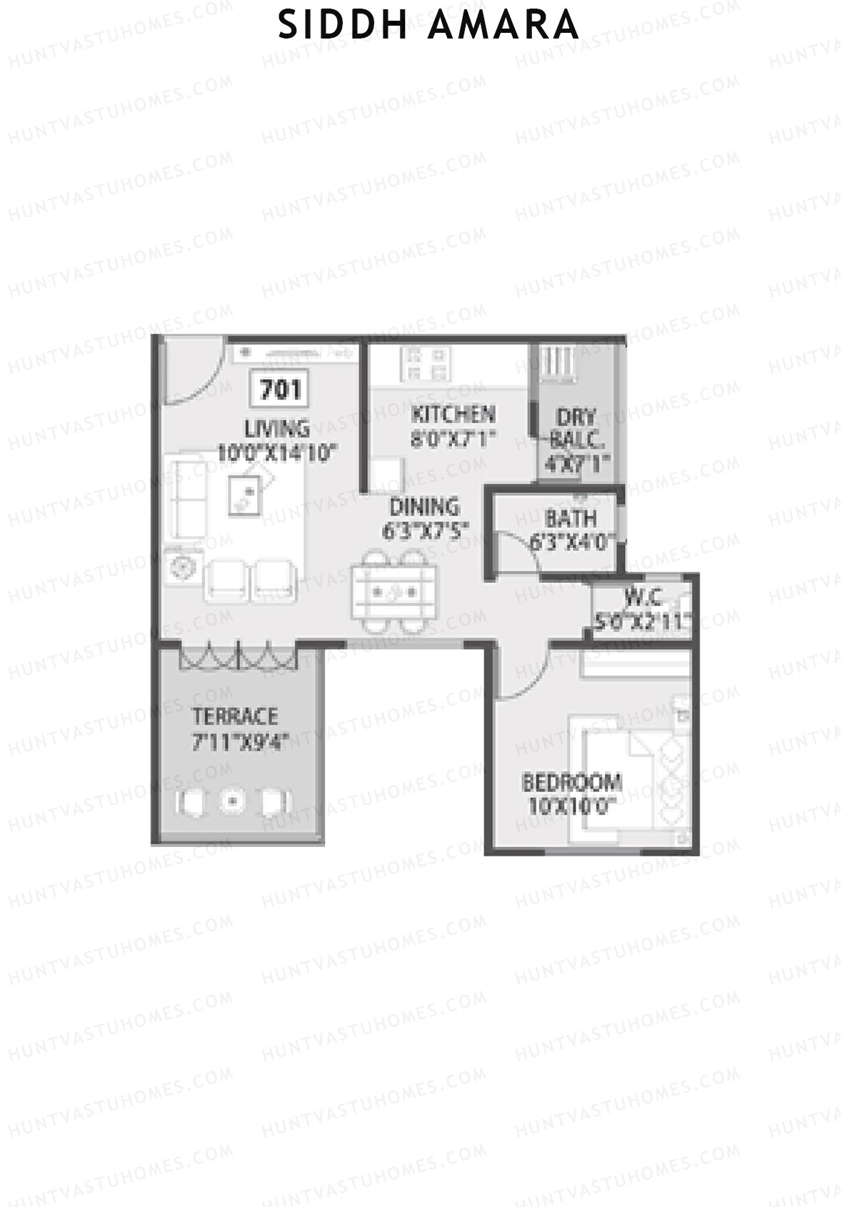 Siddh Amara Tower A Unit 1 Floor Plan