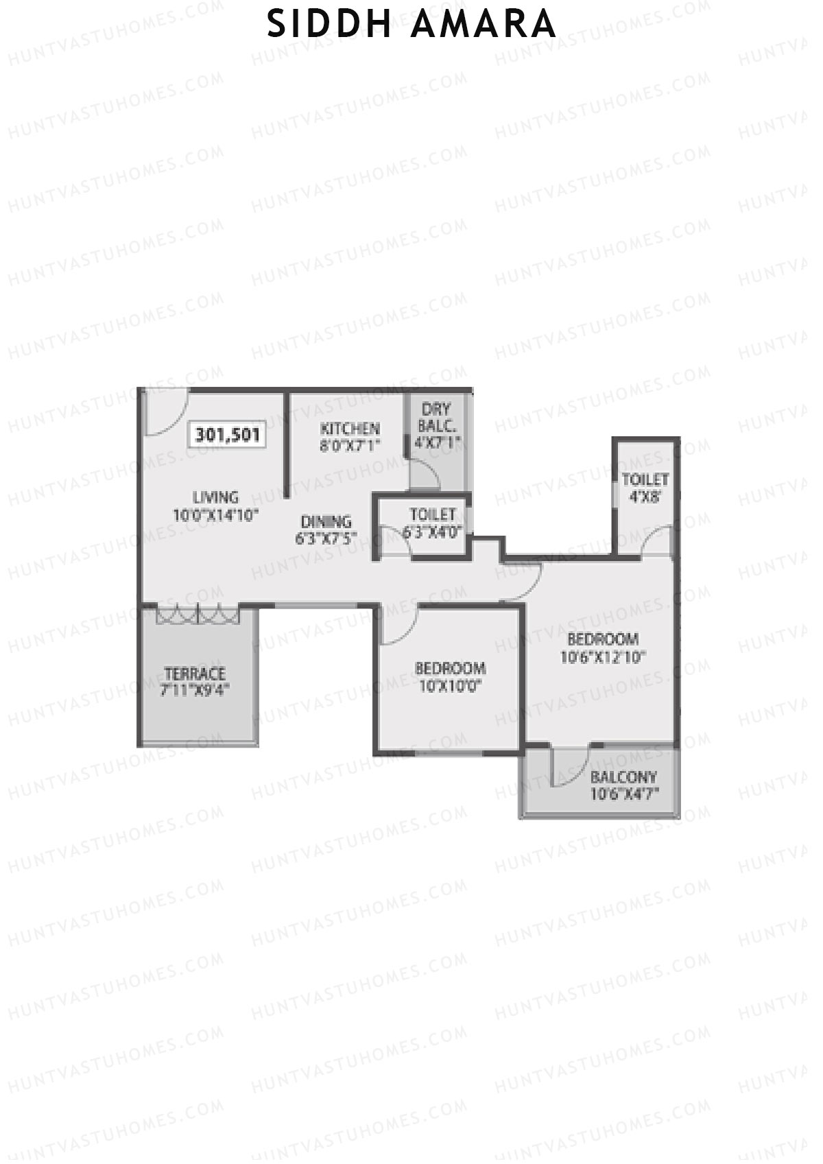 Siddh Amara Tower A Unit 1 Floor Plan