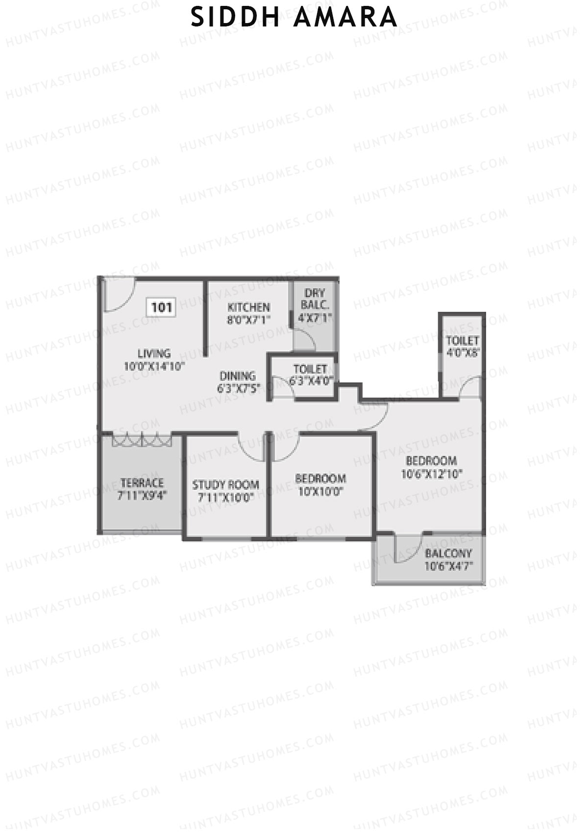 Siddh Amara Tower A Unit 1 Floor Plan