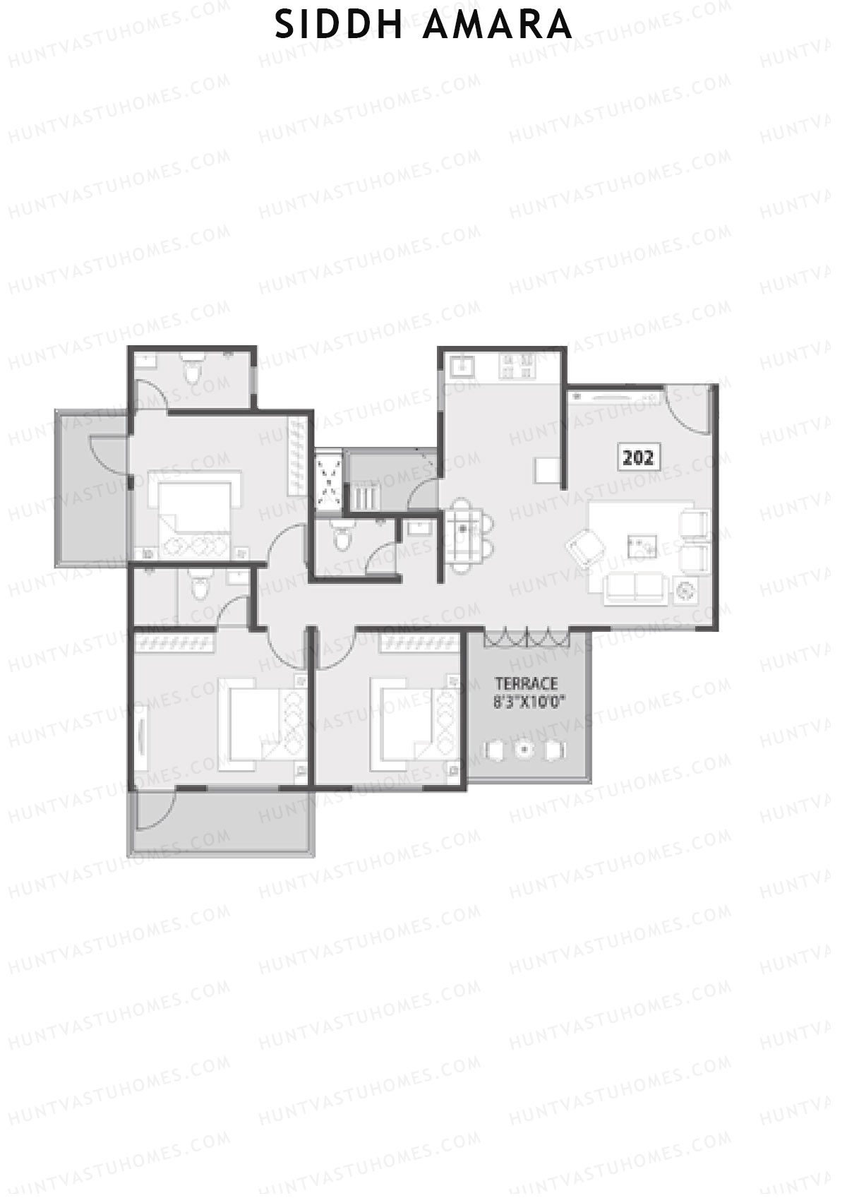 Siddh Amara Tower A Unit 2 Floor Plan